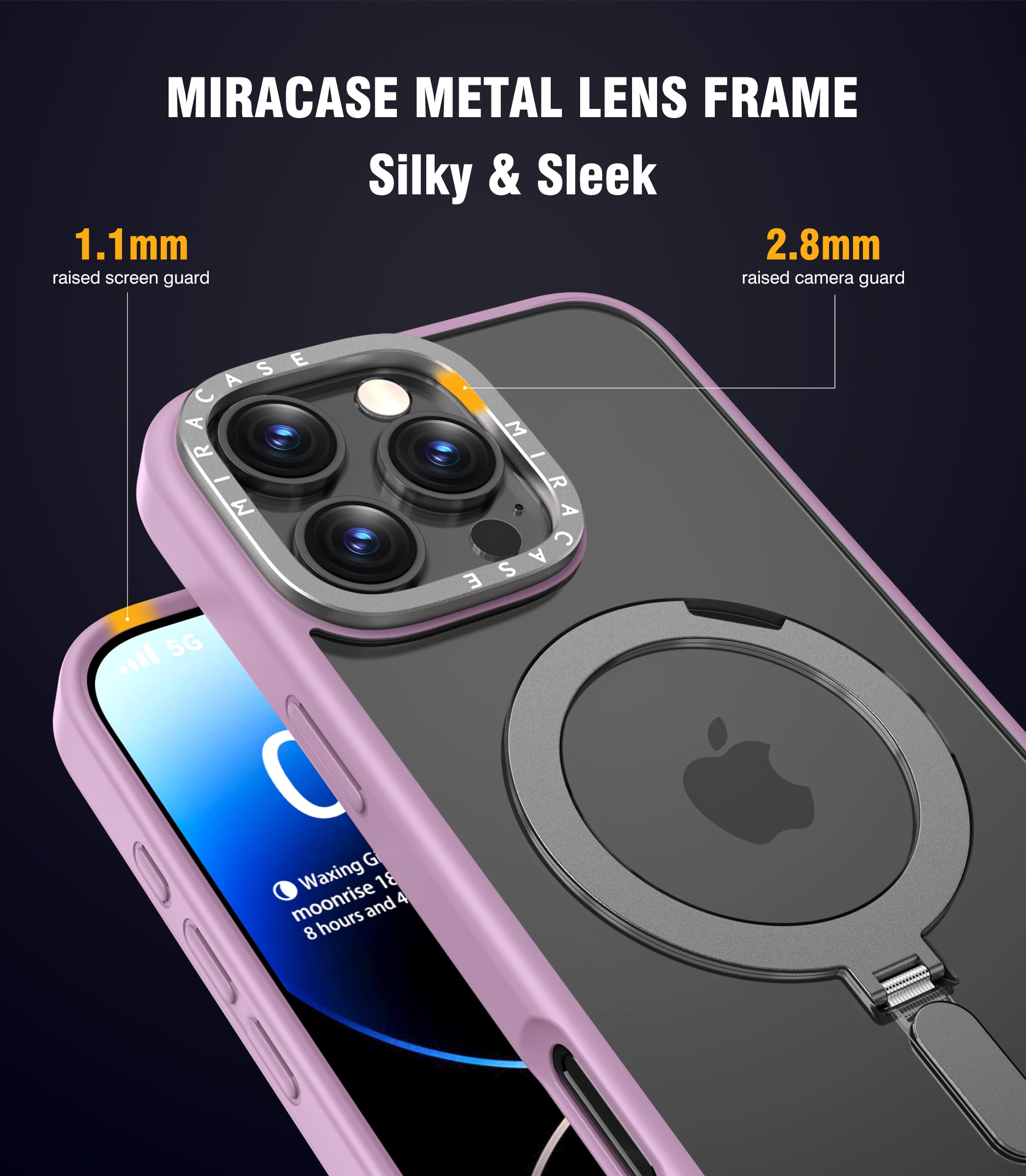 Miracase 2024 Magnetic For Iphone 16 Pro Max Case With Stand 6.9'' [Compatible With Magsafe] Gaming Phone Case For 16 Promax Fin