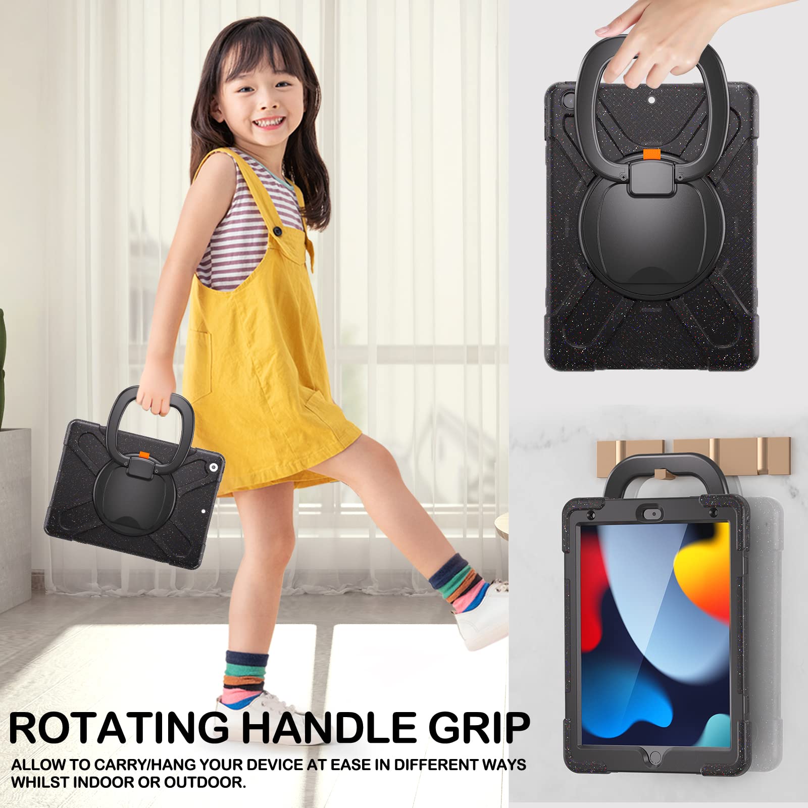 Braecn For Ipad 9Th 8Th 7Th Generation 10.2    2021 2020 2019 Case Kids, Shockproof Silicone Case With Screen Protector, Pencil