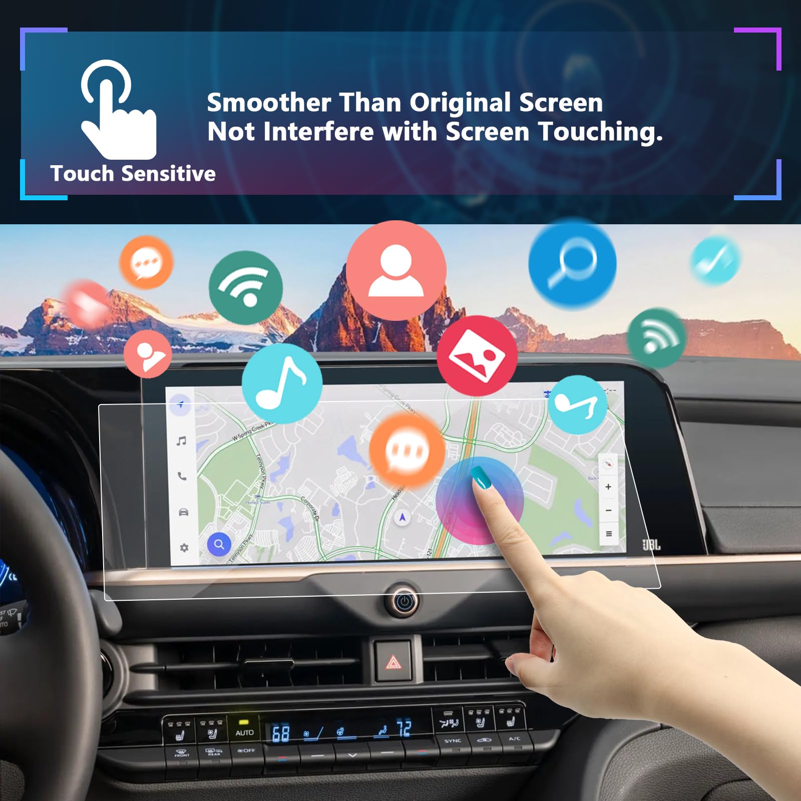 Sxcy For 2025 Toyota Crown Signia Accessories For 2025 Toyota Crown Signia Screen Protector 12.3 Inch (Xle/Limited/Platinum)(Tempered Glass)