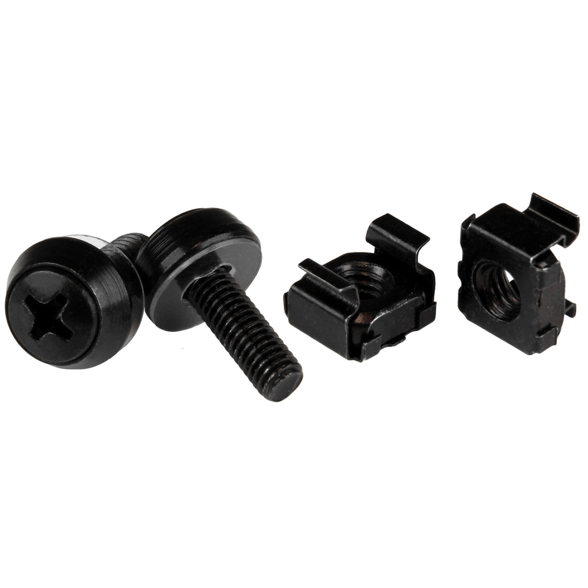 Startech.Com M5 X 12Mm Screws And Cage Nuts   100 Pack   M5 Mounting Screws And Cage Nuts For Server Rack And Cabinet   Black (C