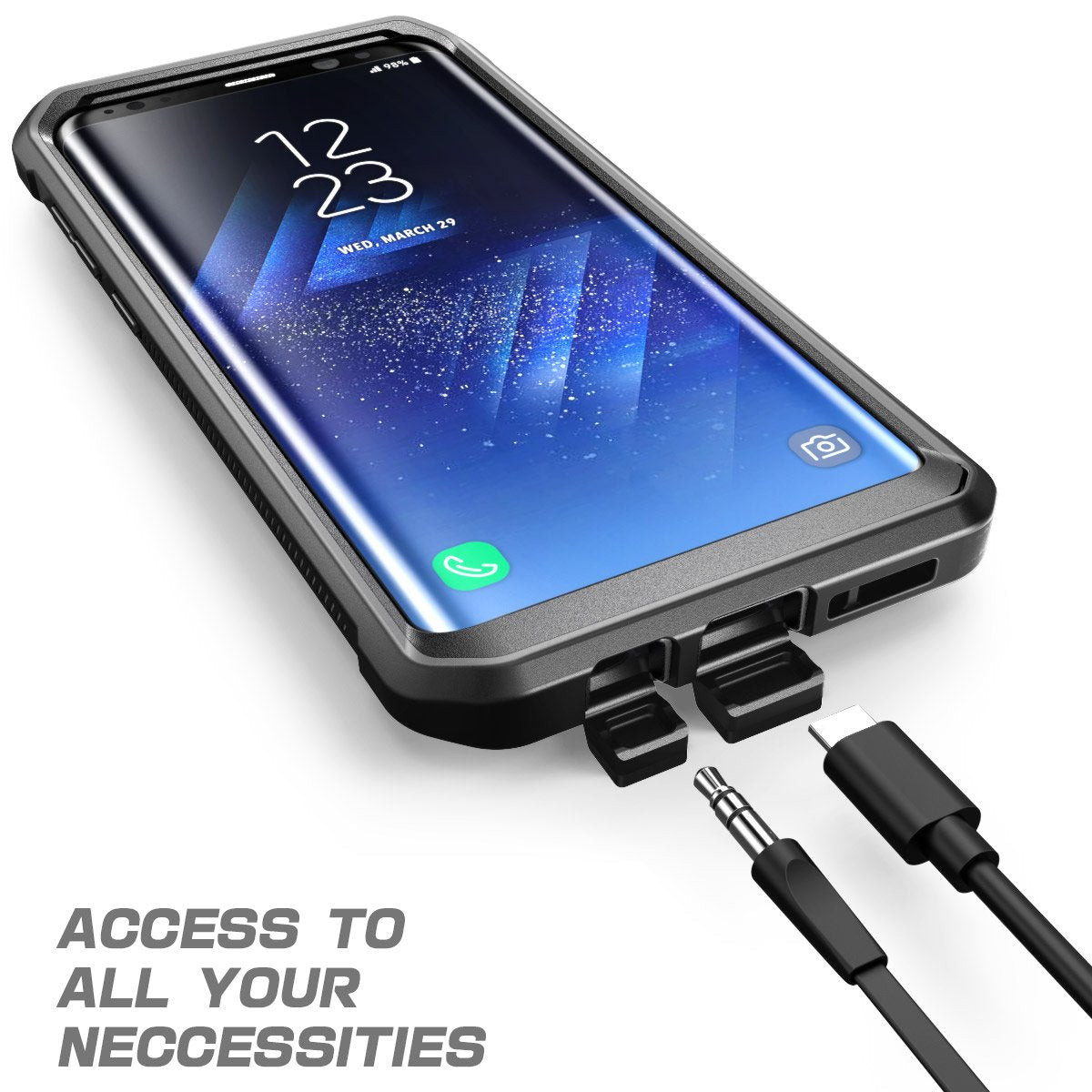 Supcase Unicorn Beetle Pro Series Phone Case For Samsung Galaxy S8 Plus, Full Body Rugged Holster Case With Built In Sp For Gala