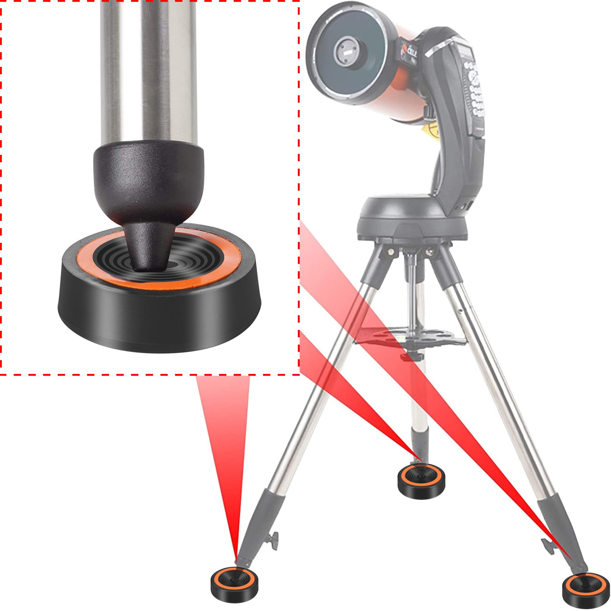 Tydeux Anti Vibration Suppression Pads Telescope Mounts   Vibration Suppression Pads For Vibration Free Observing