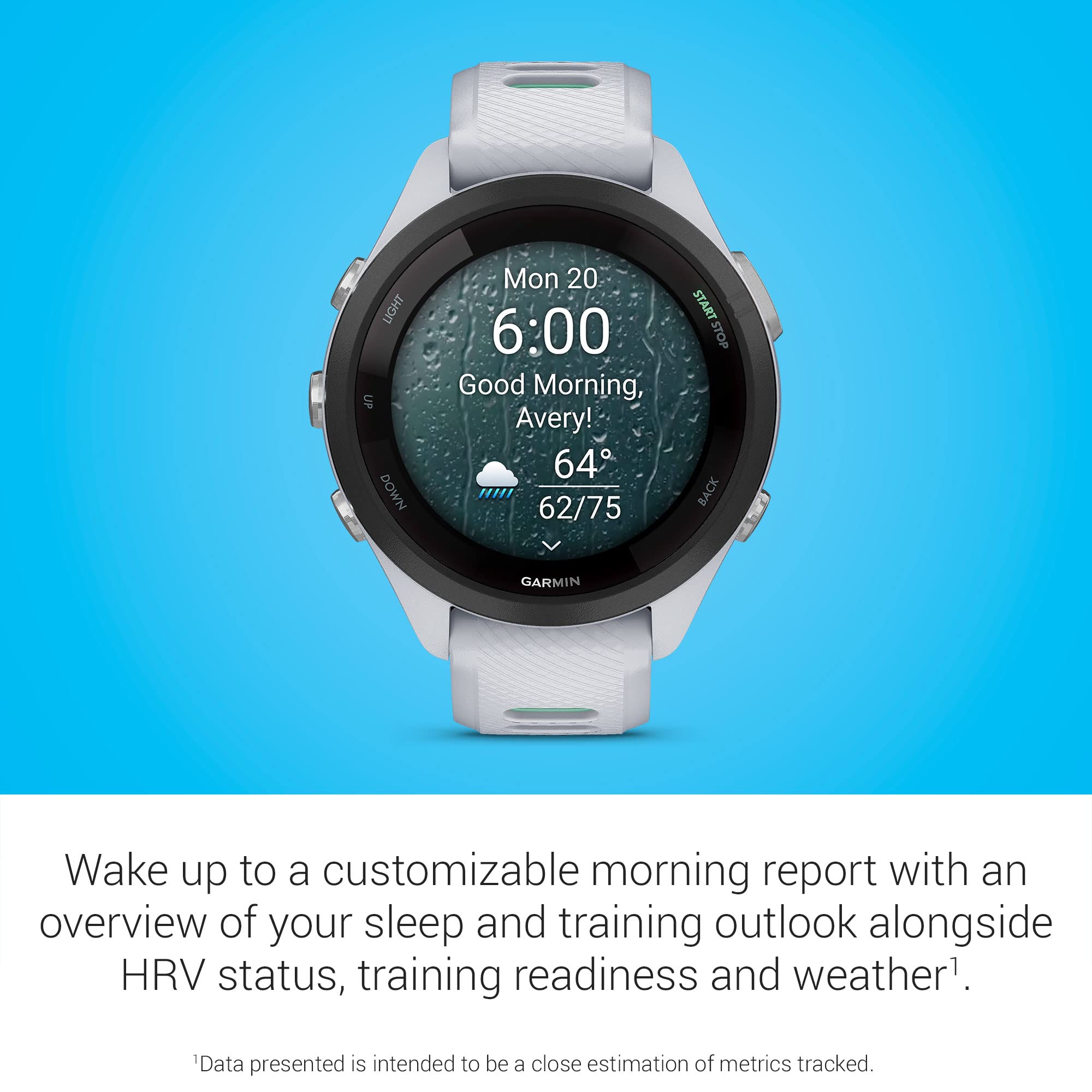 Garmin Forerunner 265S Running Smartwatch, Colorful Amoled Display, Training Metrics And Recovery Insights, Whitestone And Neo T