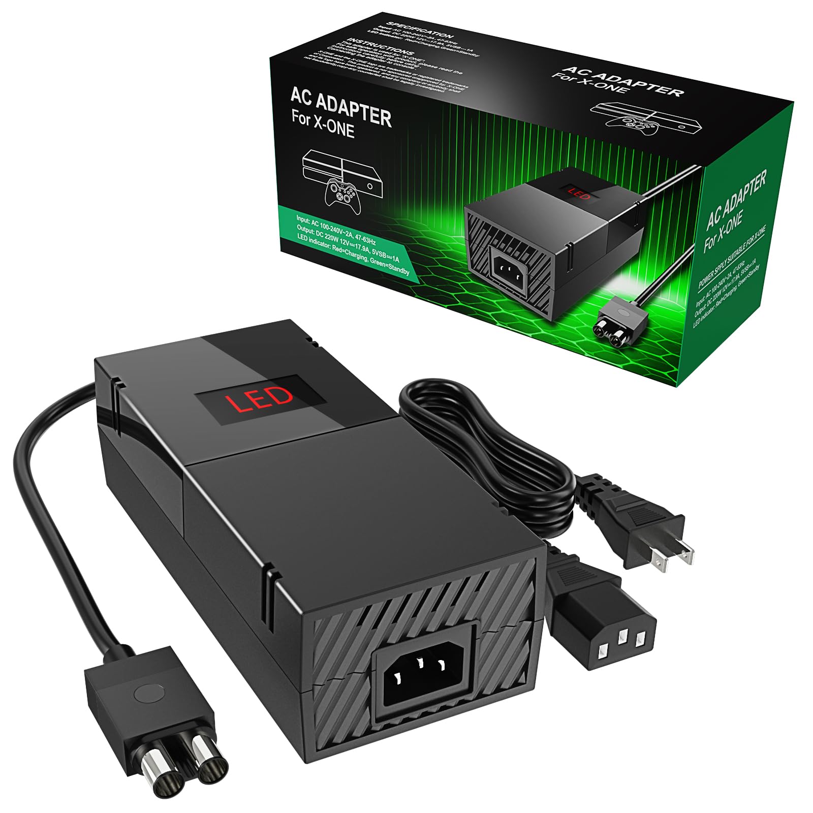 Power Brick for Xbox One, Prodico Power Supply AC Adapter Replacement for Xbox One Console
