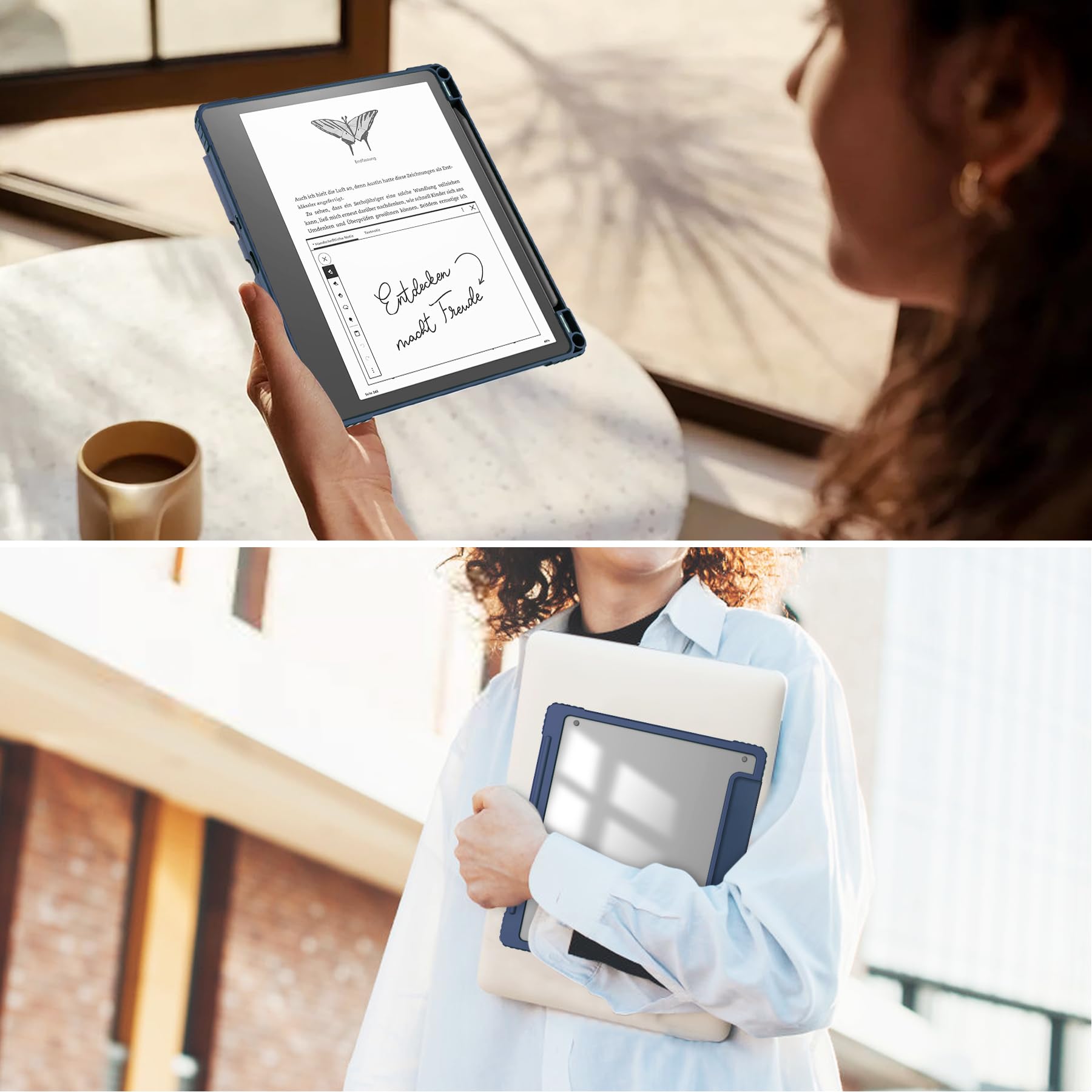 Hgwalp Slimshell Clear Case For Kindle Scribe 10.2'' 2022 Released,Kindle Scribe Case Cover 10.2 Inch With Pen Holder And Auto S