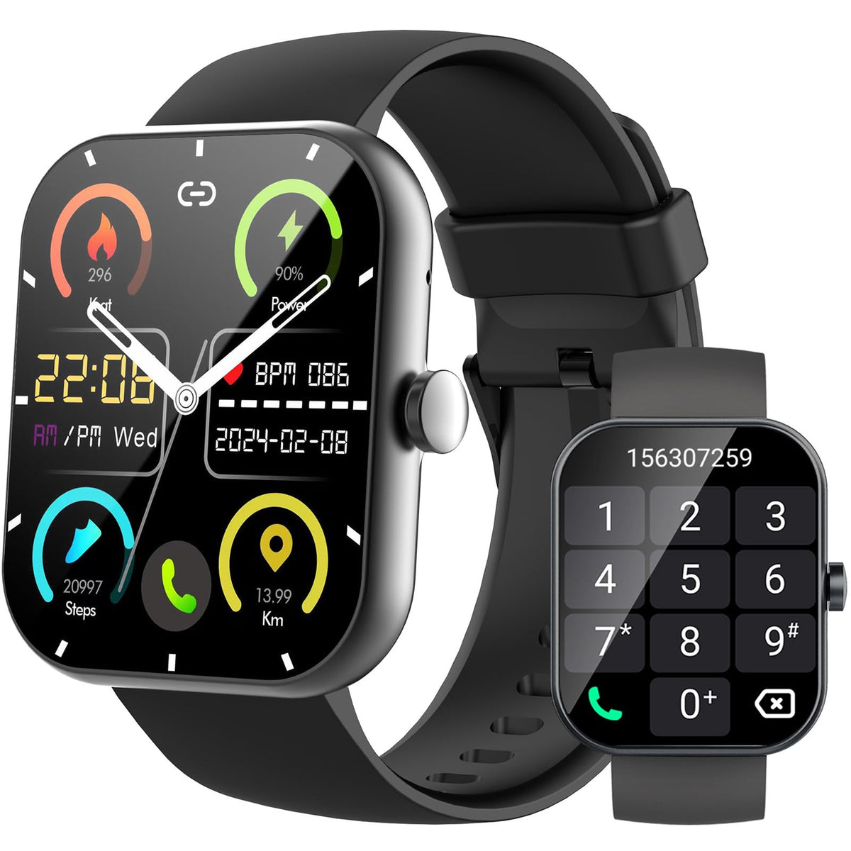 Smart Watch For Men Women(Answer/Make Calls), 1.96 '' Hd Smartwatch, Fitness Tracker With 110+ Sport Modes, Ip68 Waterproof, Hea