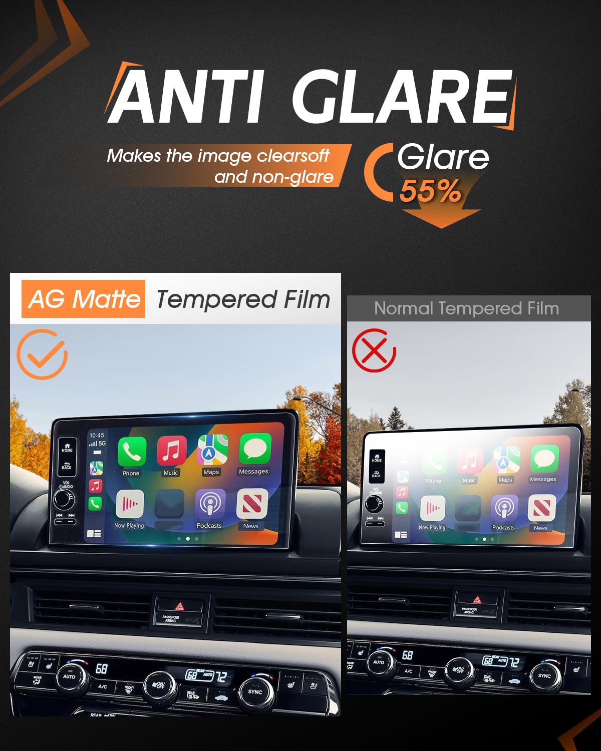 2023 2025 Integra Matte Screen Protector For Acura Integra Touchscreen Cover For 2023 2024 2025 Acura Integra Screen Protector For Integra 2023 2024 2025 Accessories 9' Matte Anti Glare Tempered Glass