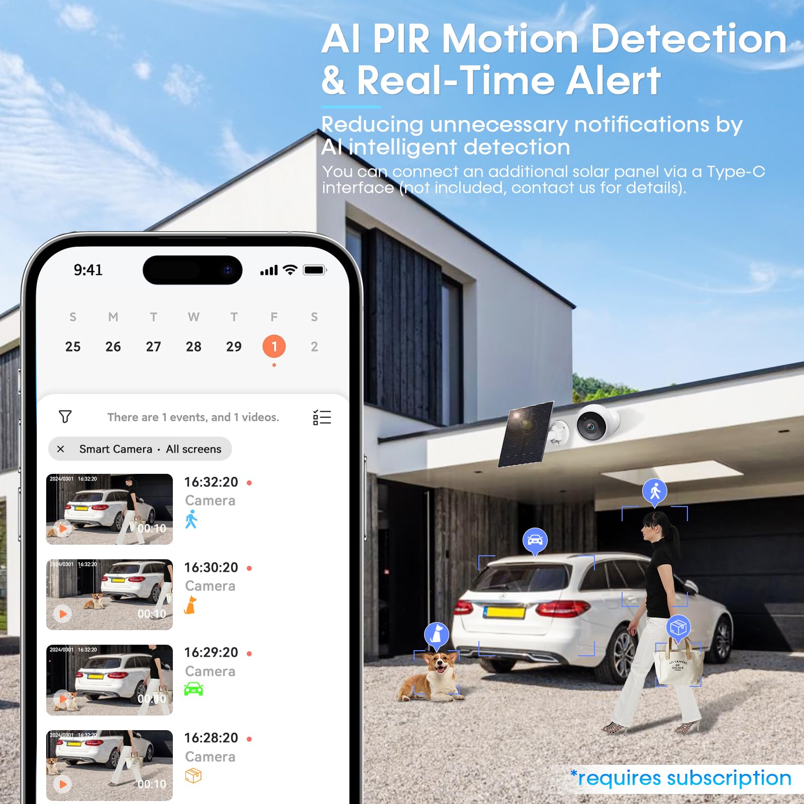 AMTIFO Security Cameras Wireless Outdoor Magnetic: Install Free Smart Indoor 2K WiFi   Long Battery Life Powered Outdoor Camera Wireless with AI Motion Detection