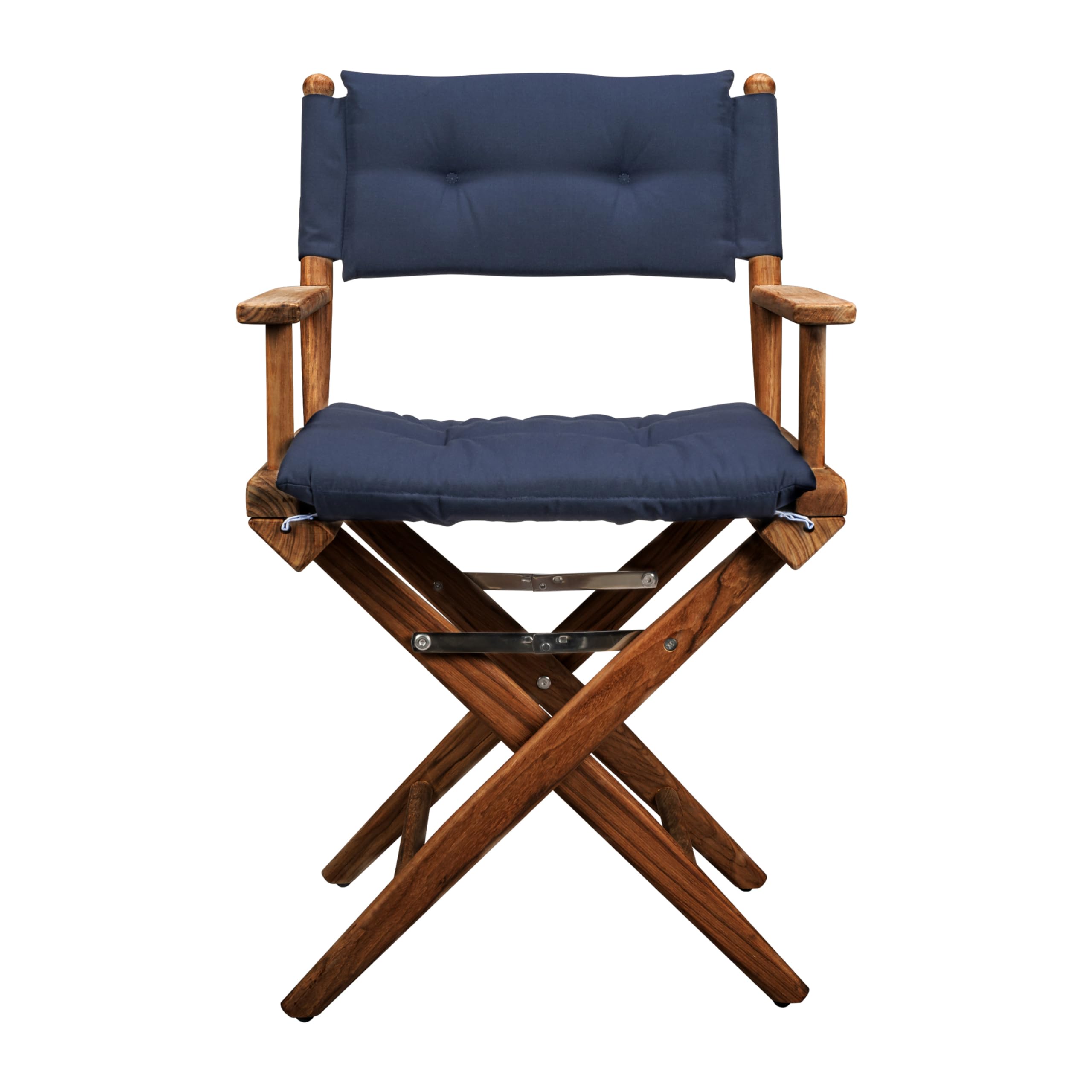 Whitecap 61042 Teak Director'S Chair With Navy Cushion - 18'',WBFURB07XDBY4TK