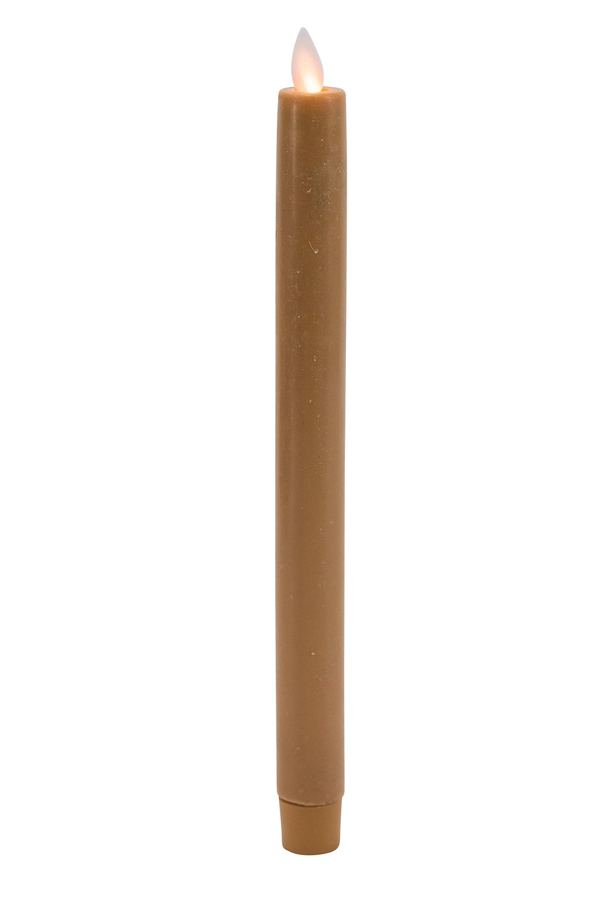 Mystique Flameless Candle, Taupe 10 Taper, Real Wax Candle With Realistic Flickering Wick, Battery Operated, By Boston Warehouse