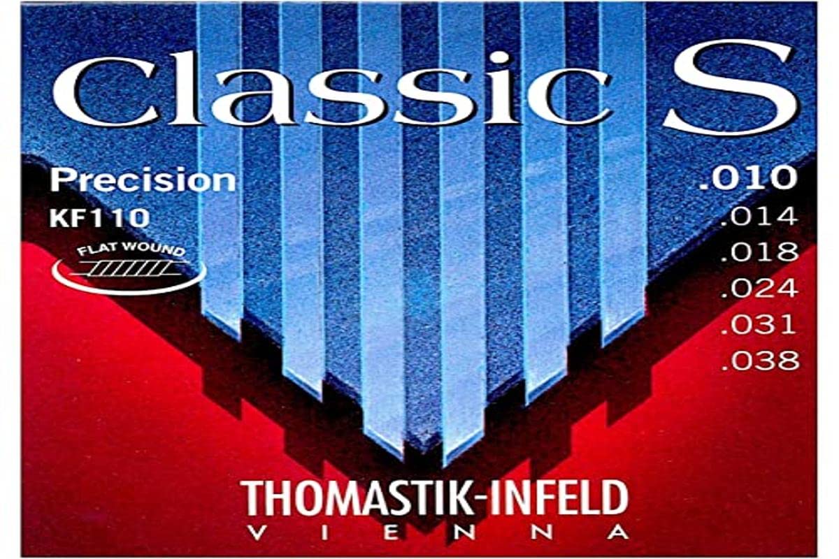 Thomastik Infeld Kf110 Classical Guitar Strings: Classic S Series Rope Core Set With Chrome Steel E, B, G, D, A, Plain Steel E