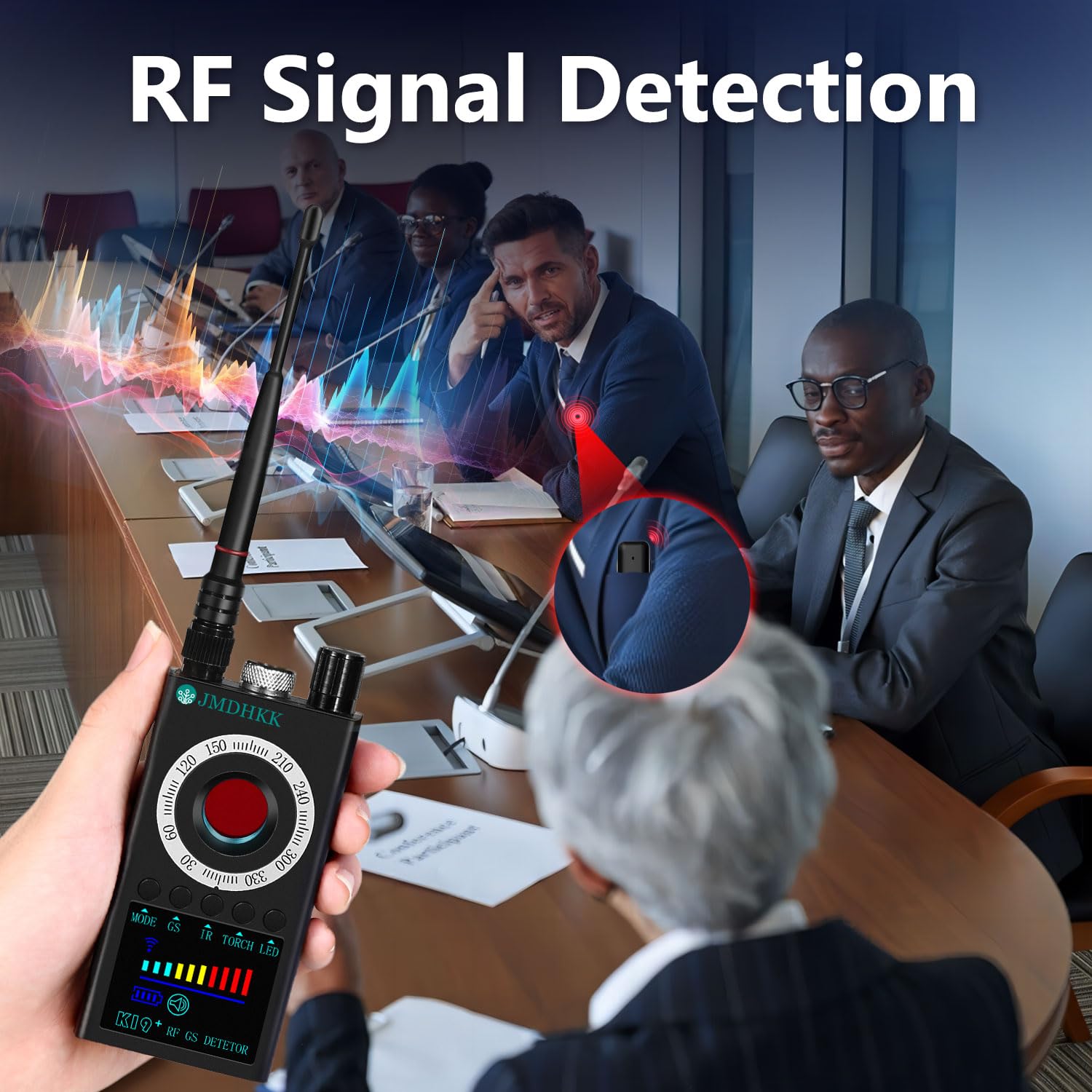 Jdmhkk Hidden Camera Detector Bug Detector,Rf Signals Detetor, Spy Camera Finder For Travelers, Hotel   Personal Privacy Protect