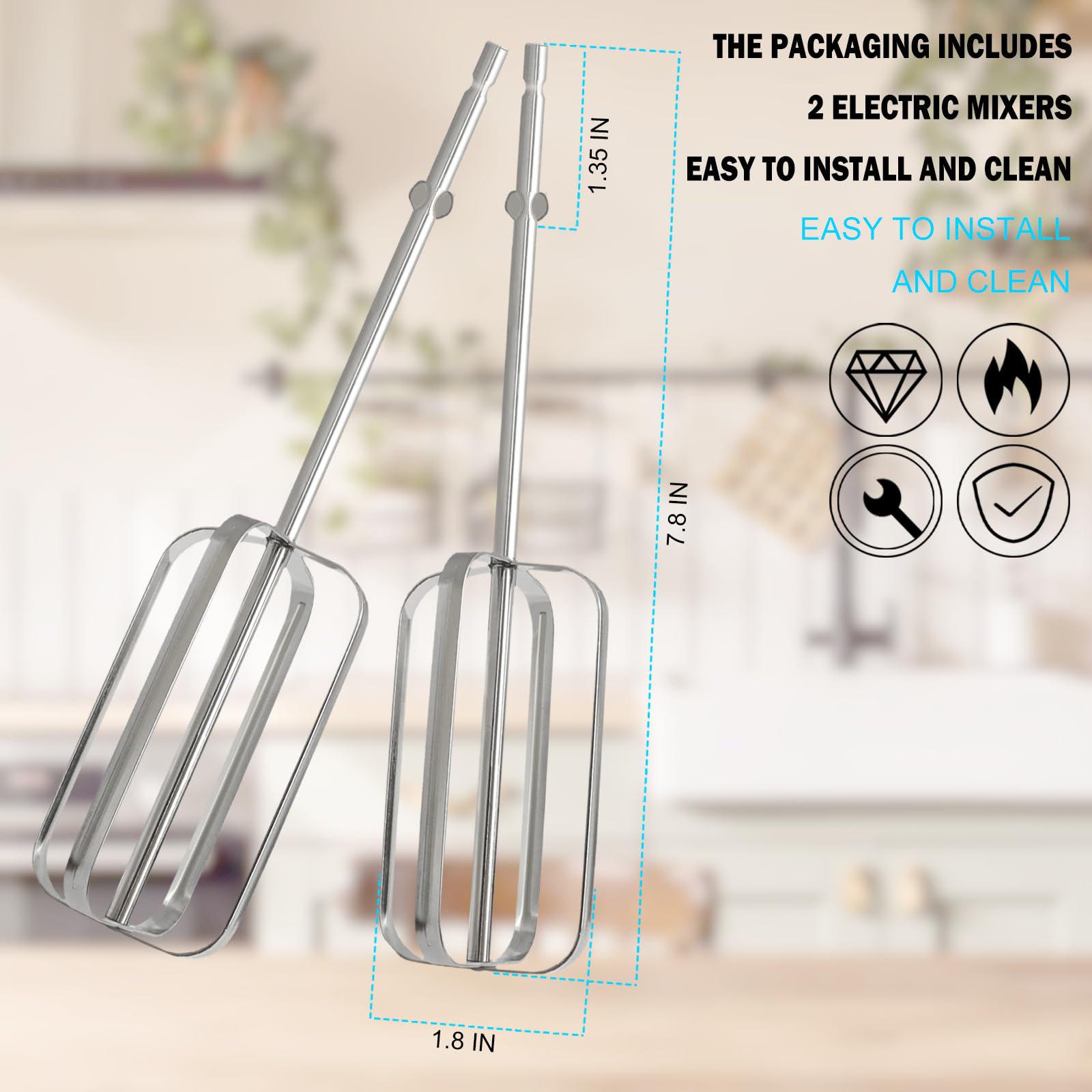 Hand Mixer Beaters Attachments For Hamilton Beach Beaters