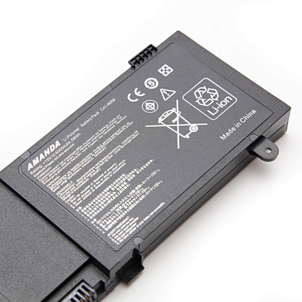 Amanda C41 N550 Laptop Battery Replacement For Asus N550 N550Ja N550Jv N550J N550X47Jv N550X47Jv Sl N550Jk Q550L Q550Lf G550 G55