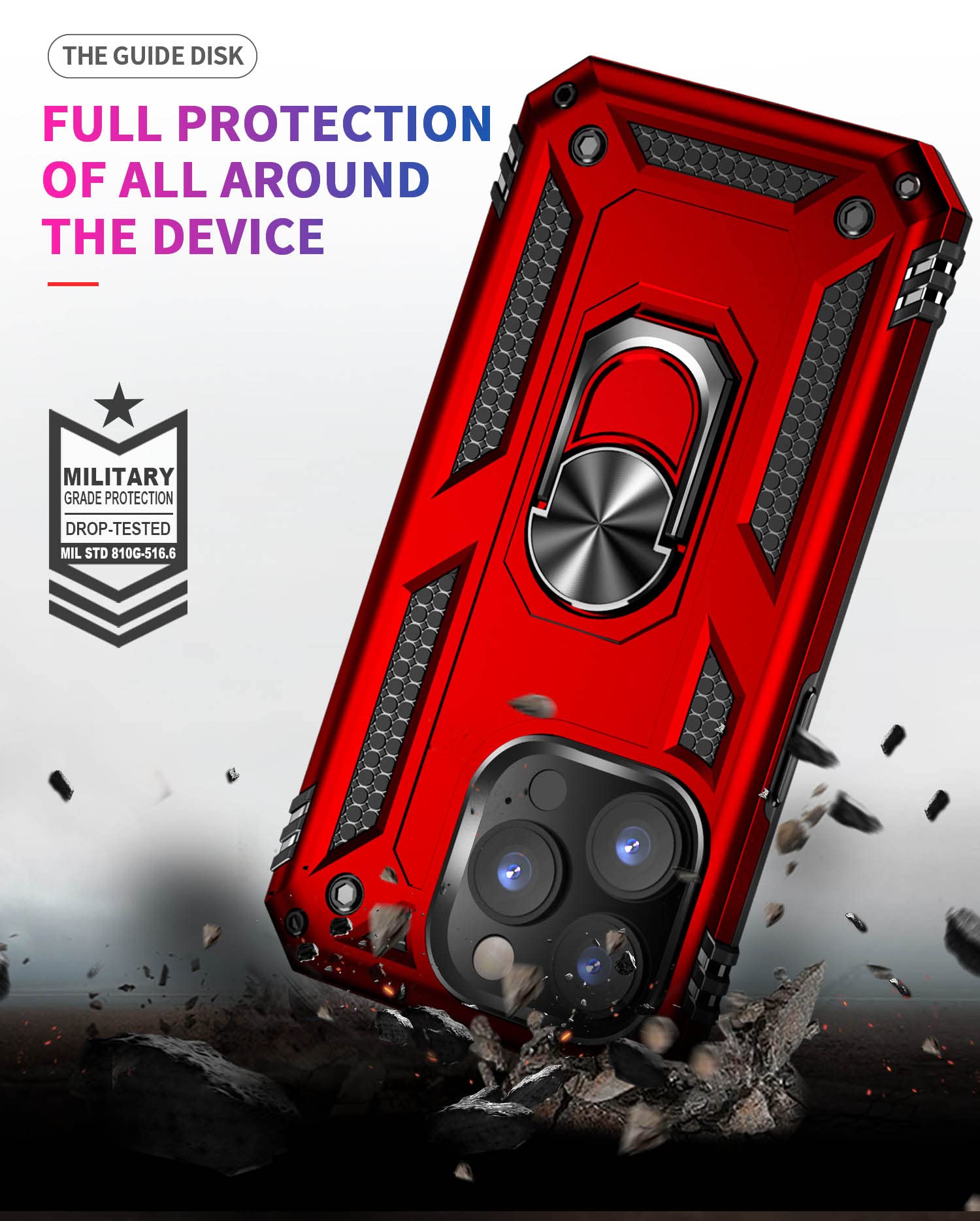 Addit Case For Iphone 14 Pro Phone Case Iphone 14 Pro Case, With Kickstand Ring, Support Magnet Car Mount, Military Grade, Heavy