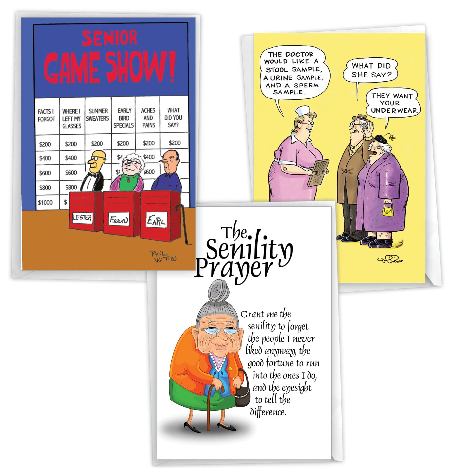 Nobleworks Assorted 3 Pack Of Funny Birthday Greeting Cards With 5X7 Inch Envelopes, Men And Women (3 Designs, 1 Each) Age Old N