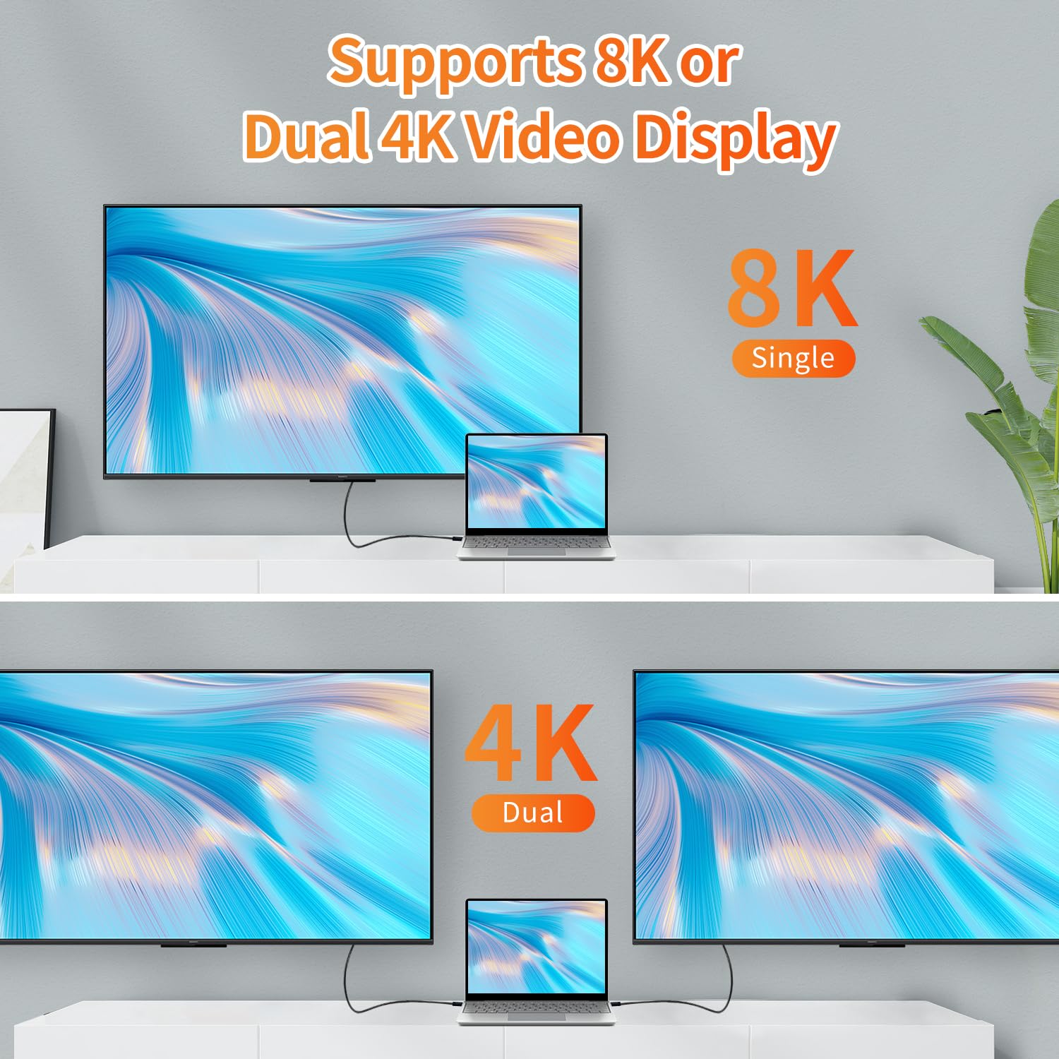 Apexsun(2 Pack Elbow M/M Coaxial 1.6Ft Usb C Cable,Usb C To Usb C Cable Support Thunderbolt 4/3,Usb4,240W Charging,8K Display,40Gbps Data Transfer For External Ssd, Egpu,Docking,Macbook,Pad, Phone