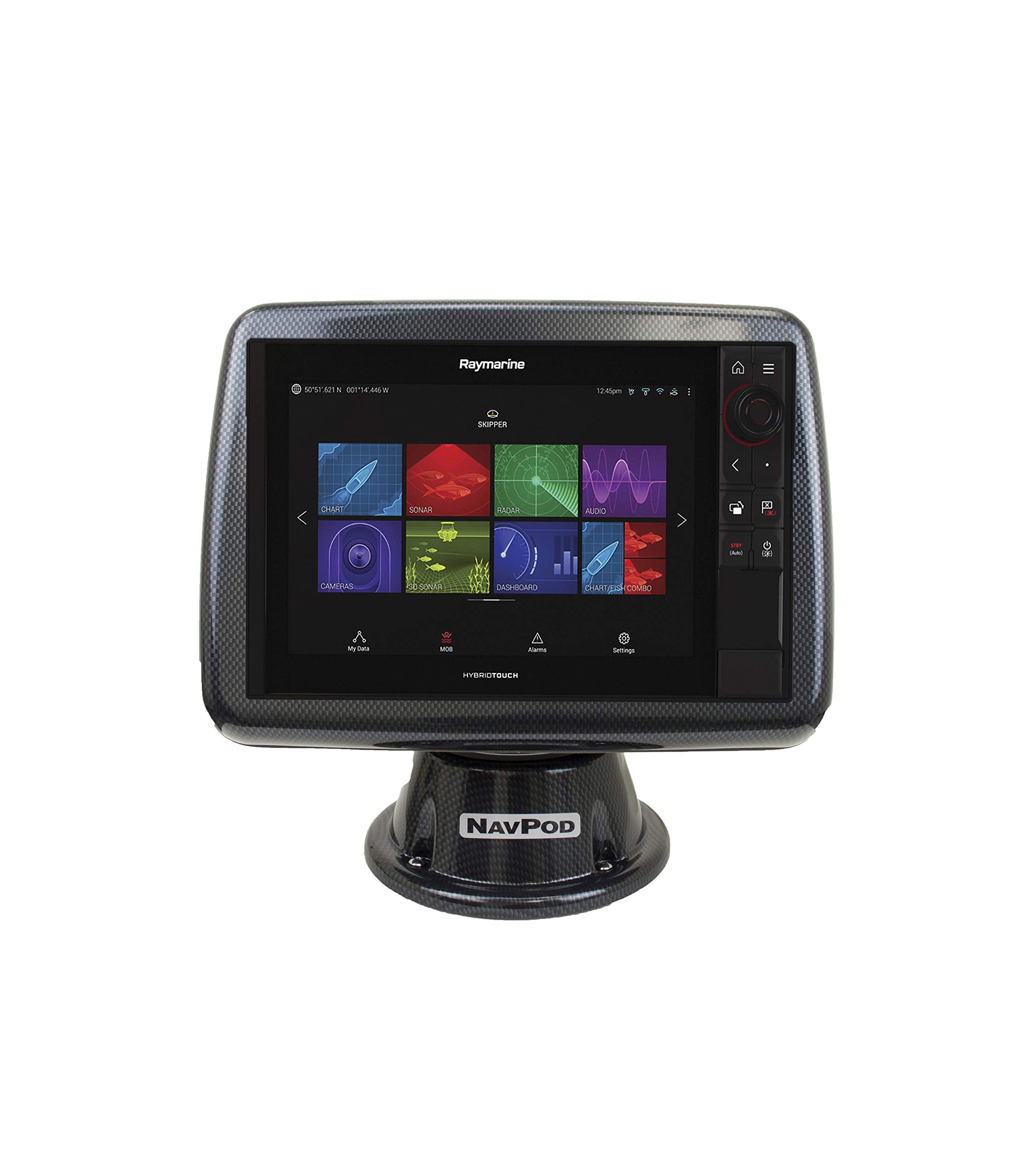 Navpod Pp5205 Powerpod Pre-Cut F/Raymarine Es127/Es128 - Carbon Black,WBEEAB0753J6B19