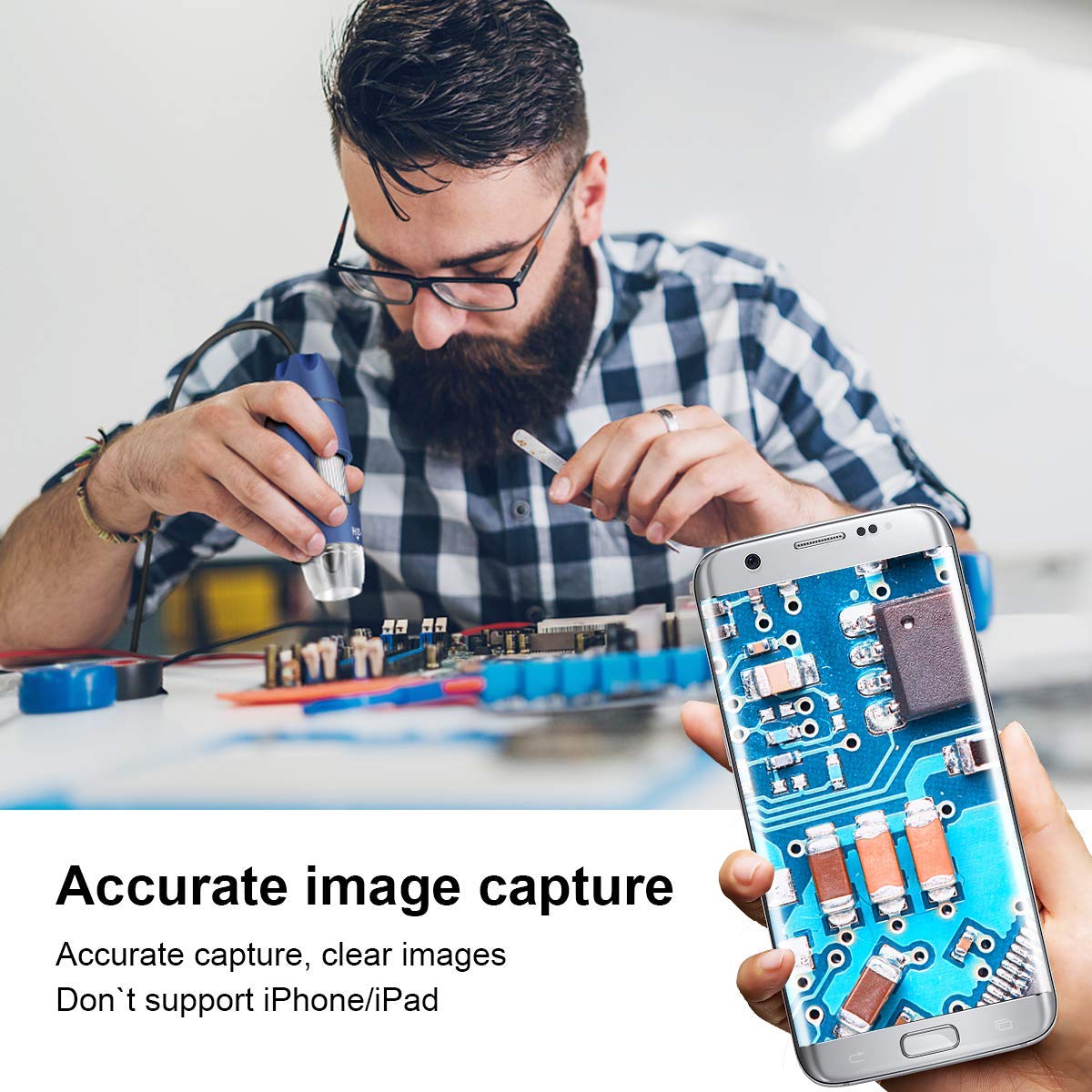 Hd 2Mp Usb Microscope Camera For Android Windows Linux Mac, 40X To 1000X Digital Microscope With Stand & Carrying Case, Portable