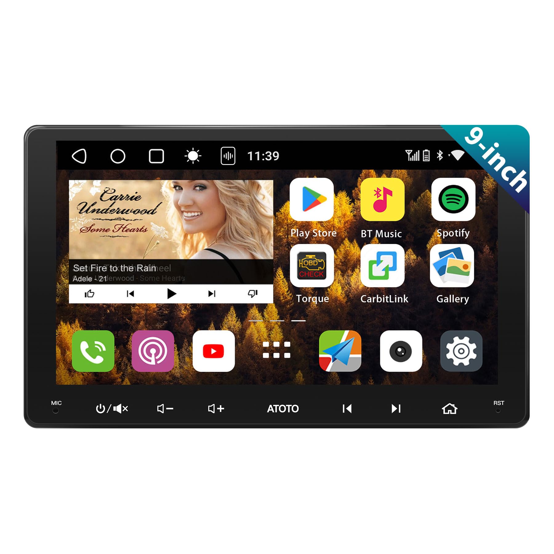 Atoto S8 Ms 9'' Qled 1280 * 720 Android In Dash Navigation, Double Din Car Stereo, Wireless Android Auto & Wireless Carplay, Gps