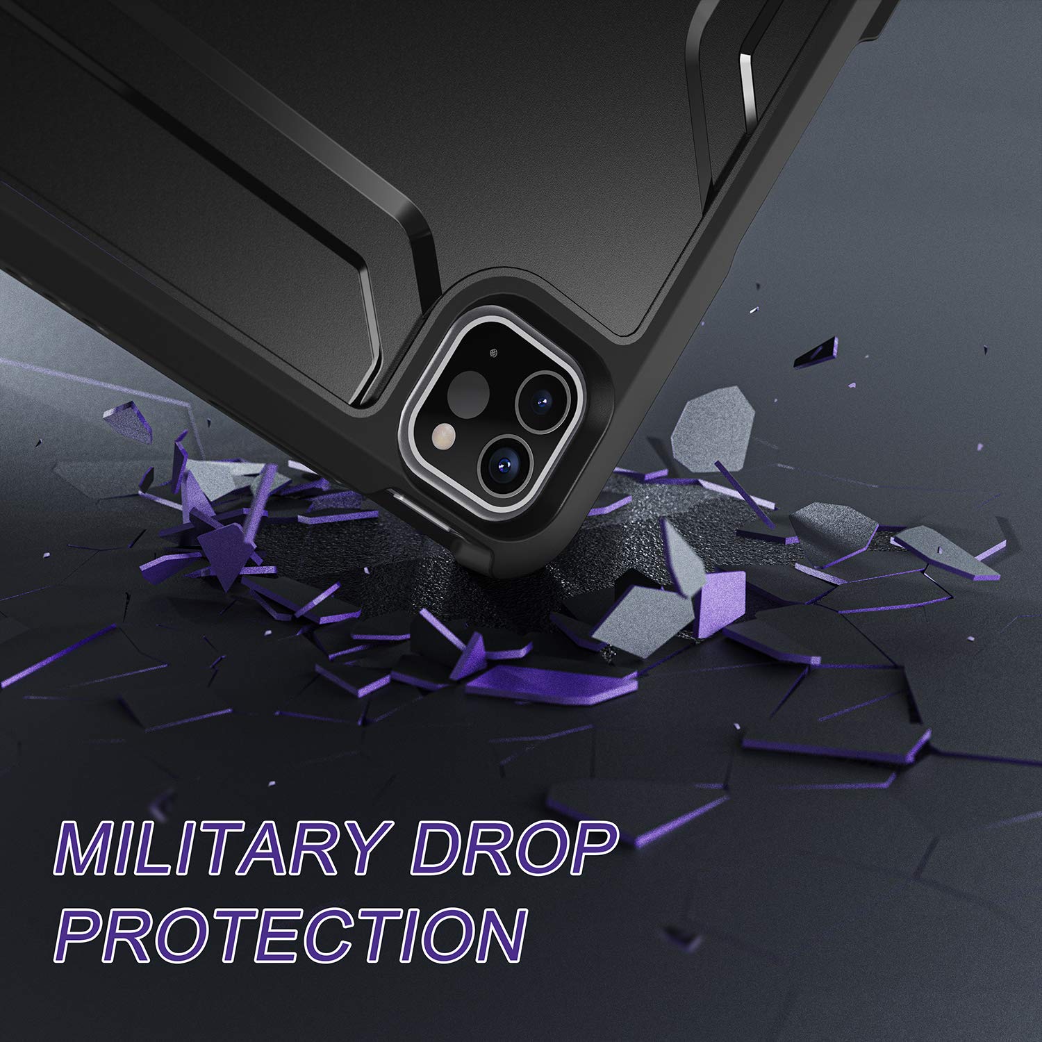 Soke Case For Ipad Pro 11 Inch 2022/2021/2020/2018/Ipad Air 5Th/4Th Generation,Built In Screen Protector   Support 2Nd Apple Pencil Charging   Heavy Duty Rugged Protective Kickstand Case   Black