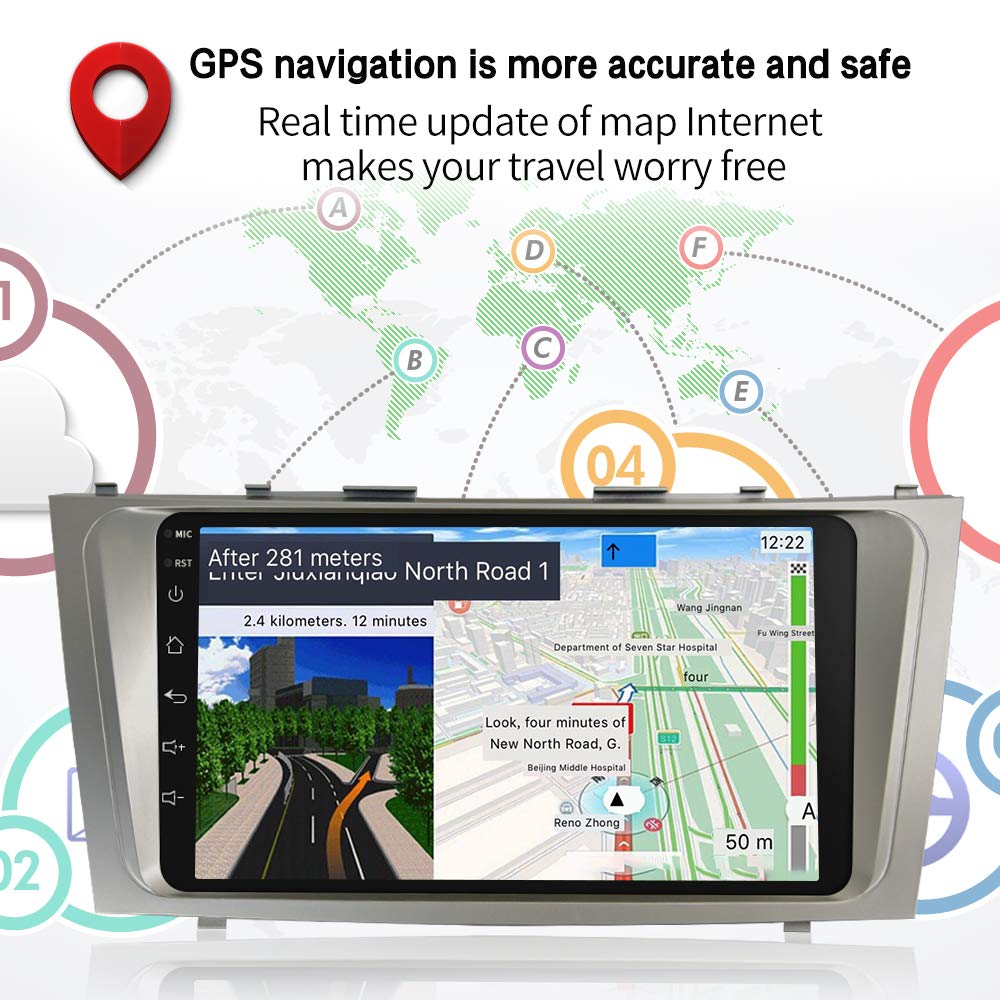 2G+64G For Toyota Camry 2006 2007 2008 2009 2010 2011 Android 13 Car Stereo For Toyota Camry, 9 Inch Hd Touch Screen Car Radio W