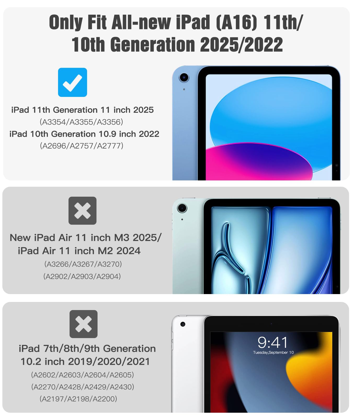 Timovo Case For Ipad (A16) 11Th Generation 11 Inch 2025/Ipad 10Th Generation 10.9 Inch 2022, Slim Stand Cover With Hard Transluc