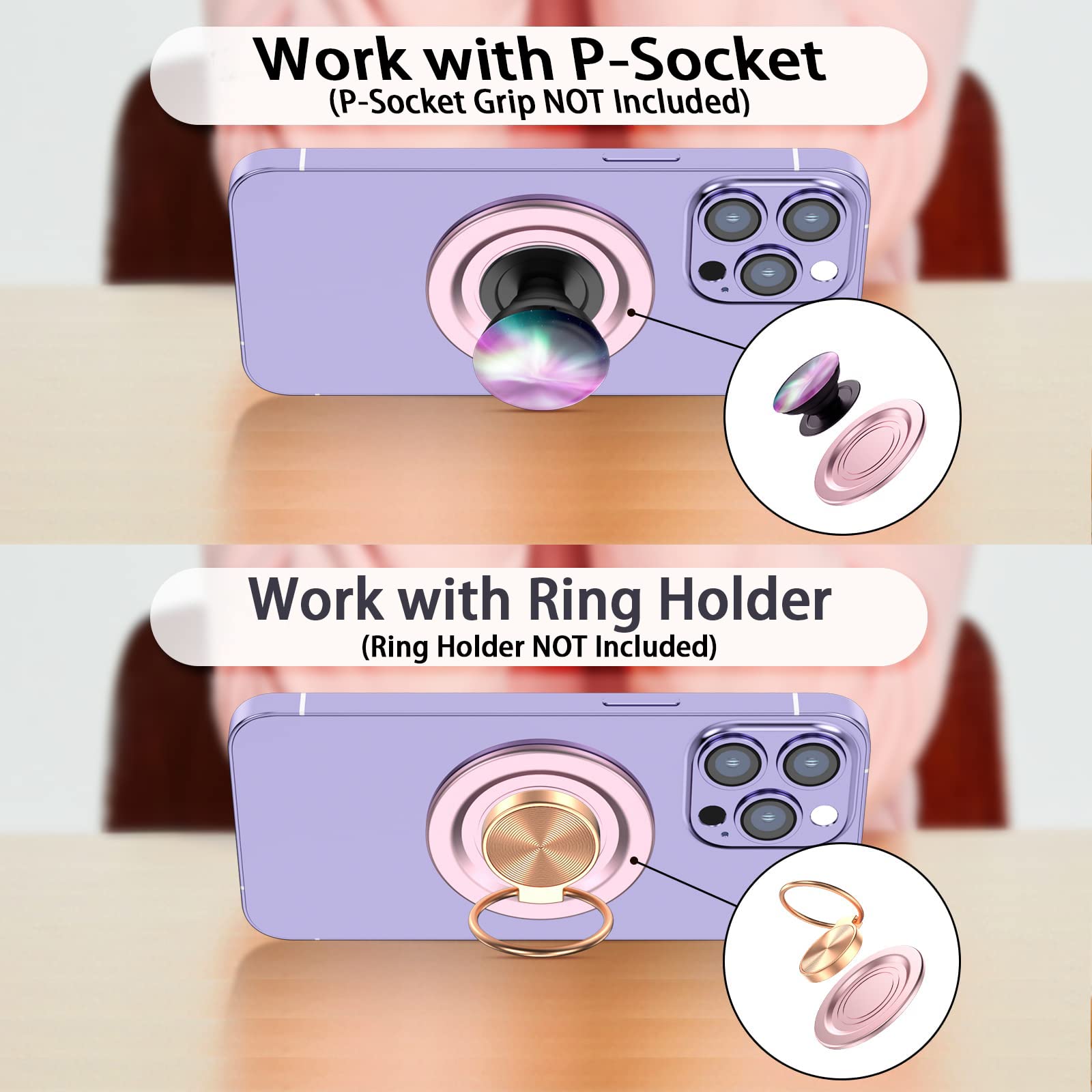 Aurox Compatible With Magsafe Base For Iphone 15 14 13 12 Magnetic Base Plate?Base Only? Intended For Pop Socket Grip And Phone