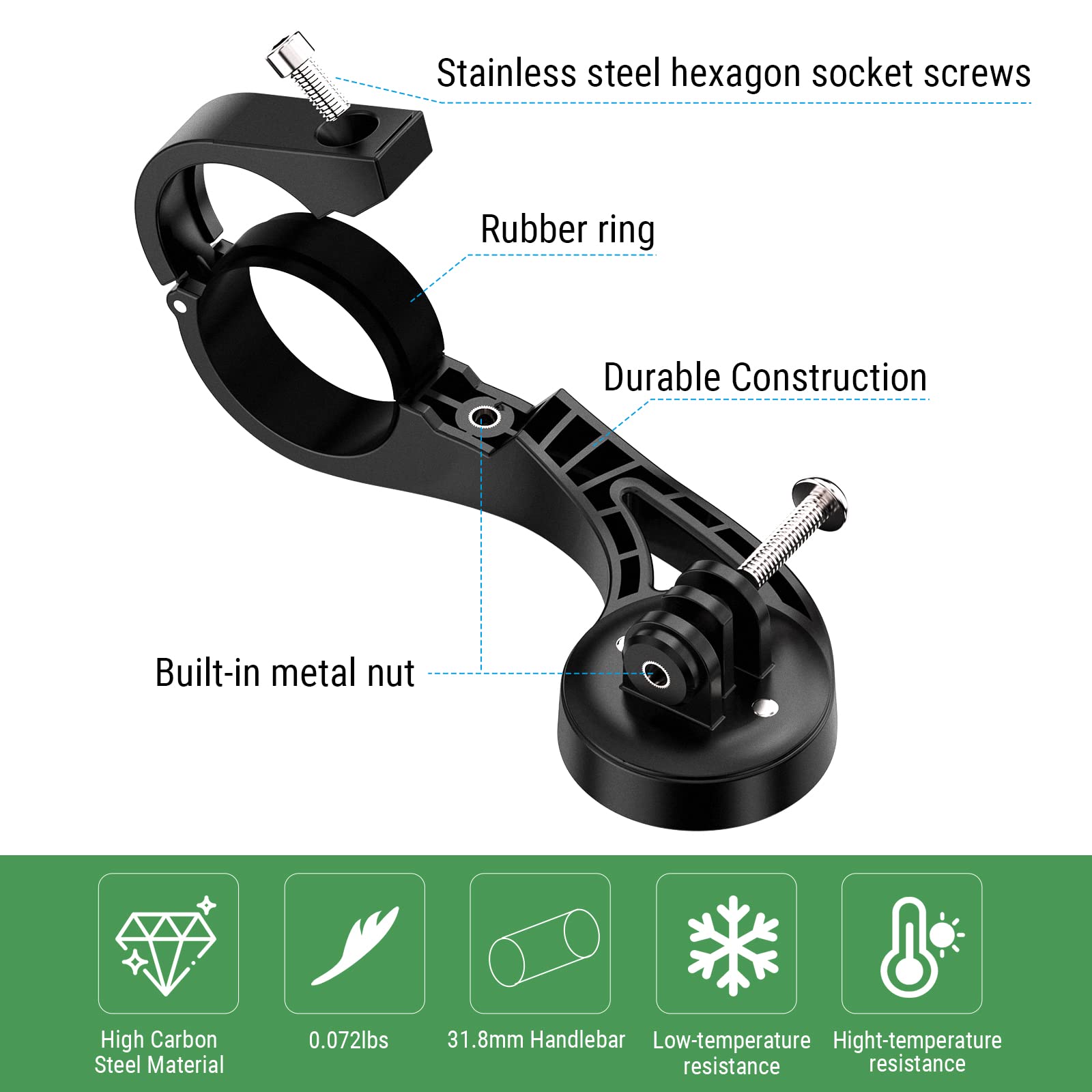 Towild Out Front Bike Mount Bicycle Edge Compatible With Garmin Bike Computer/Xossg/G+/Igpsport,Combo Extend Mount Adapter Camer