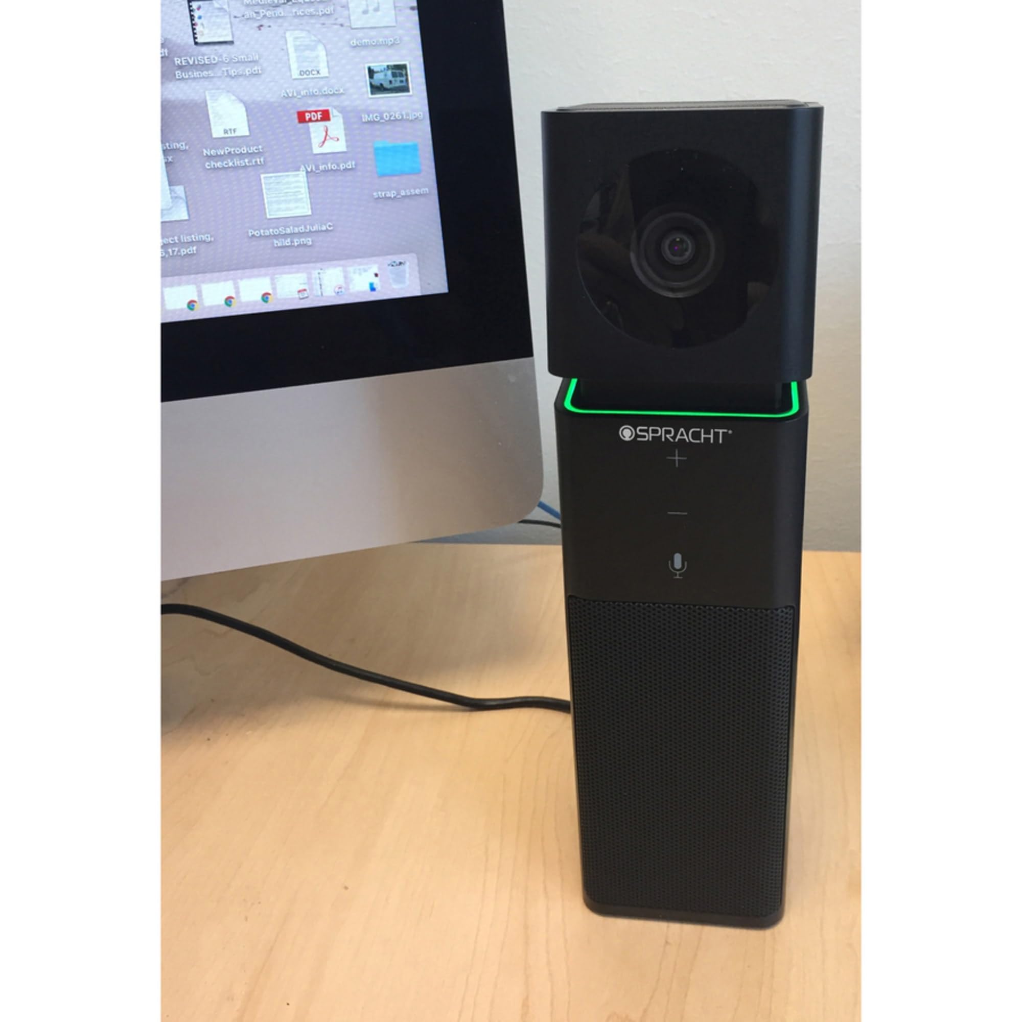 Spracht All-In-One Hd Video & Audio Conferencing Speaker | Aura Video Mate Hd | For Use With Skype, Zoom, Bluejean, And Other Vo