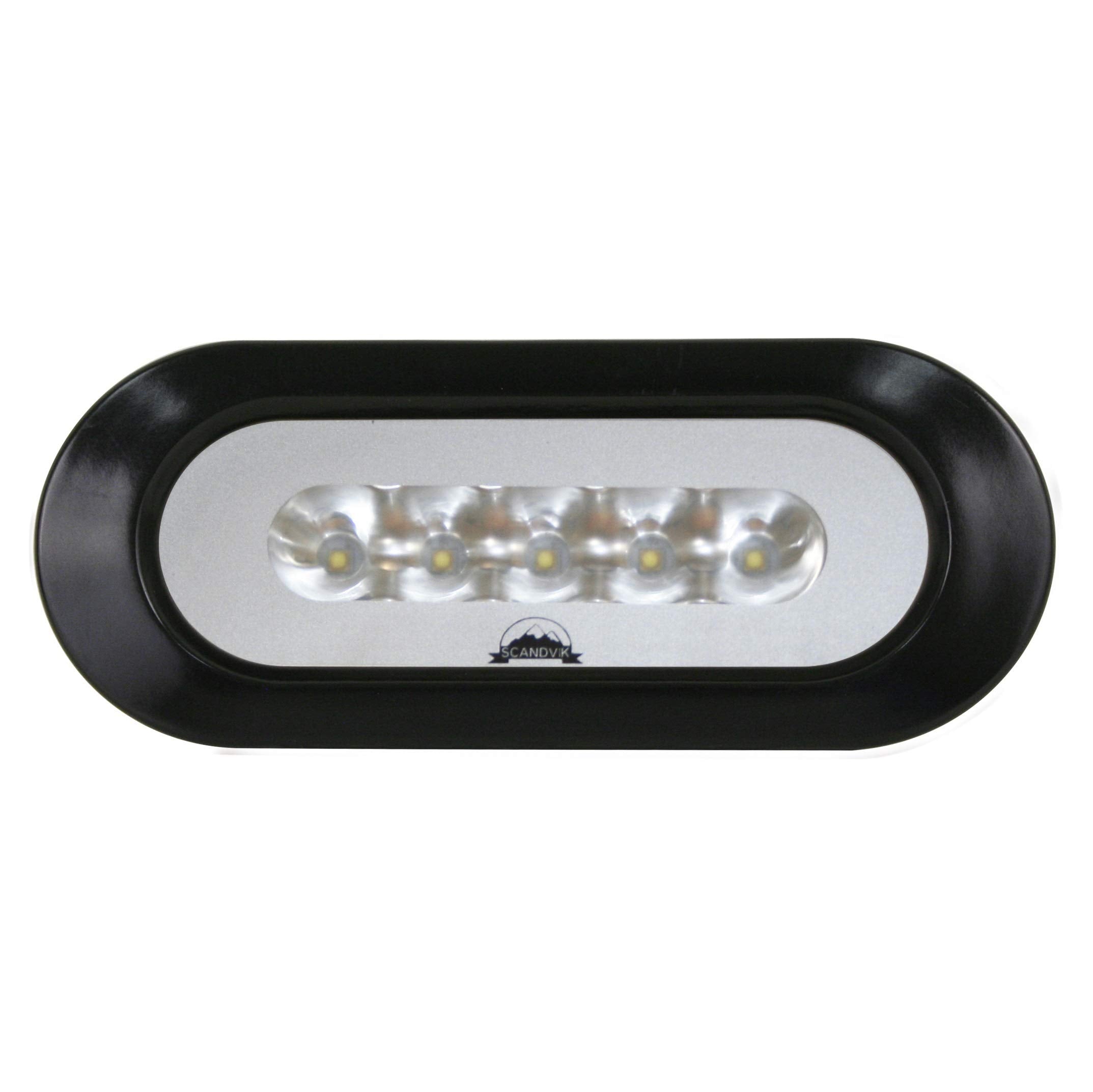 Scandvik Flush Mount Spreader Light - Black,WBEEAB092B2XJQ8