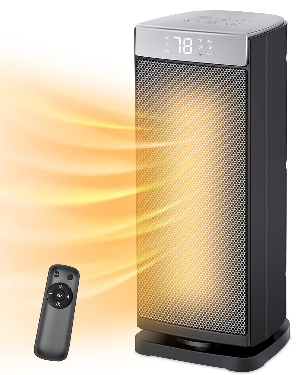 Sunnote Space Heater For Indoor Use, 1500W Fast Heating, Electric & Portable Ceramic Heaters With Thermostat, 5 Modes, 24Hrs Tim