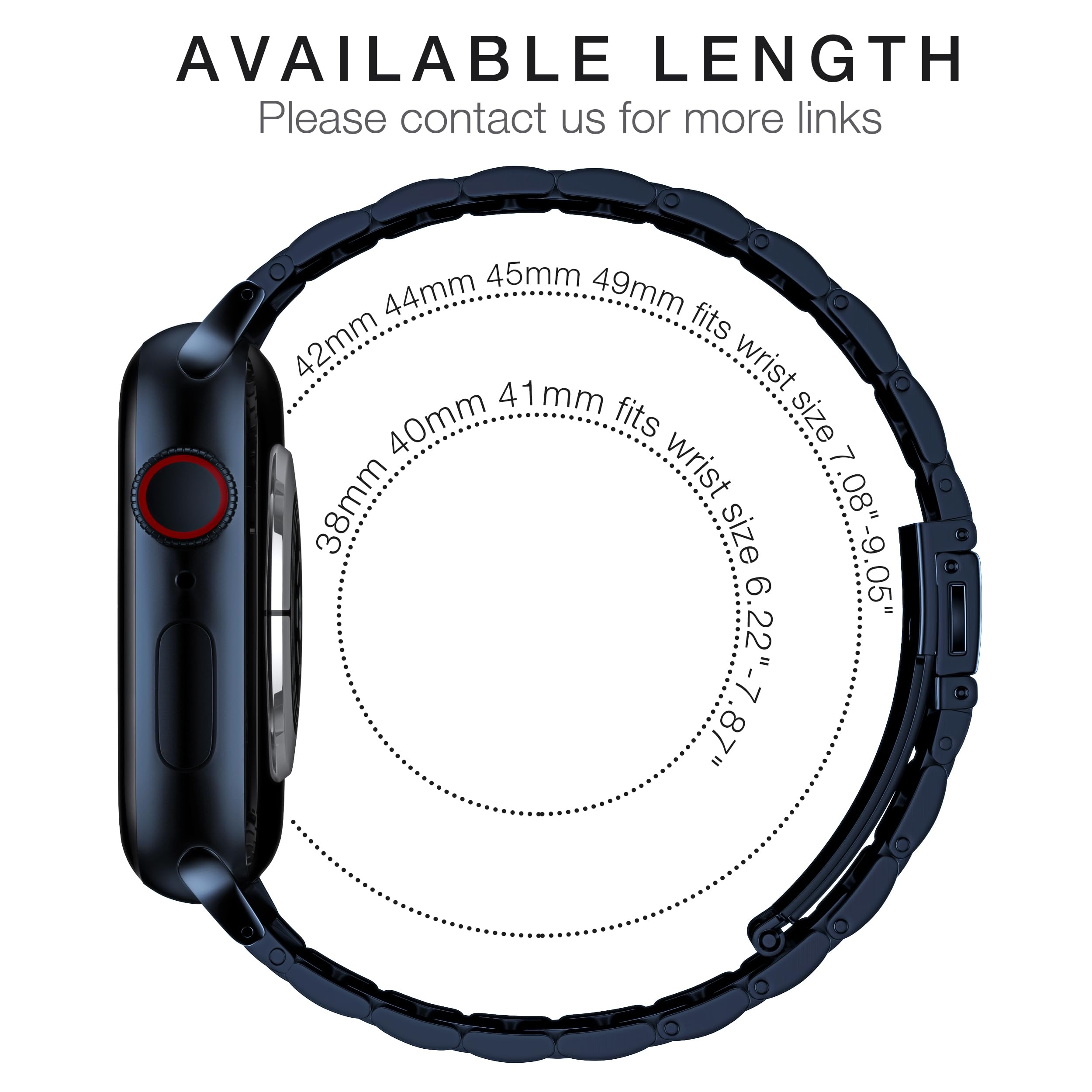 Epuly Compatible With Apple Watch Band 49Mm 45Mm 44Mm 42Mm 41Mm 40Mm 38Mm, Business Stainless Steel Metal Watchband For Iwatch B