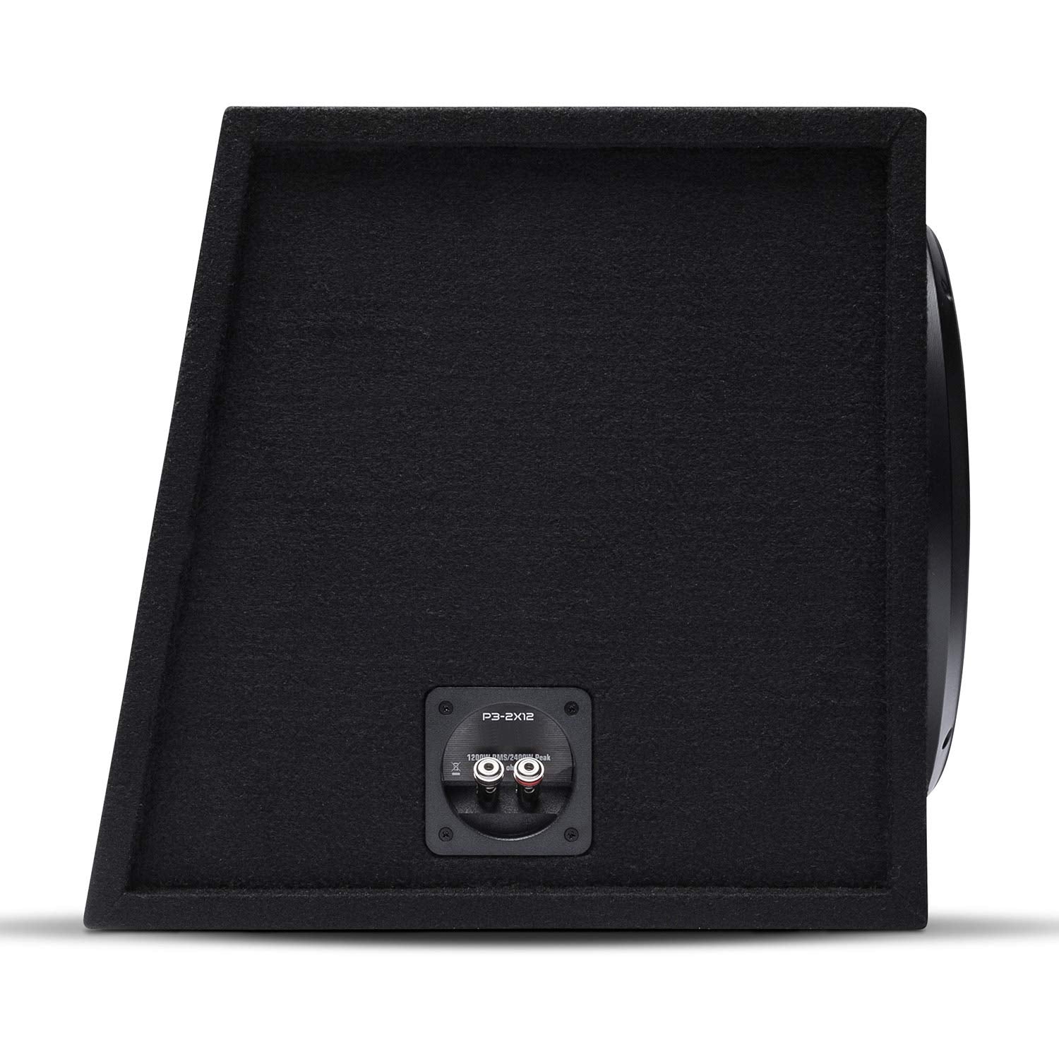 Rockford Fosgate P3-2X12 Dual 12" Ported Subwoofer Enclosure - Black, Anodized Aluminum, Hybrid Stamp-Cast Material