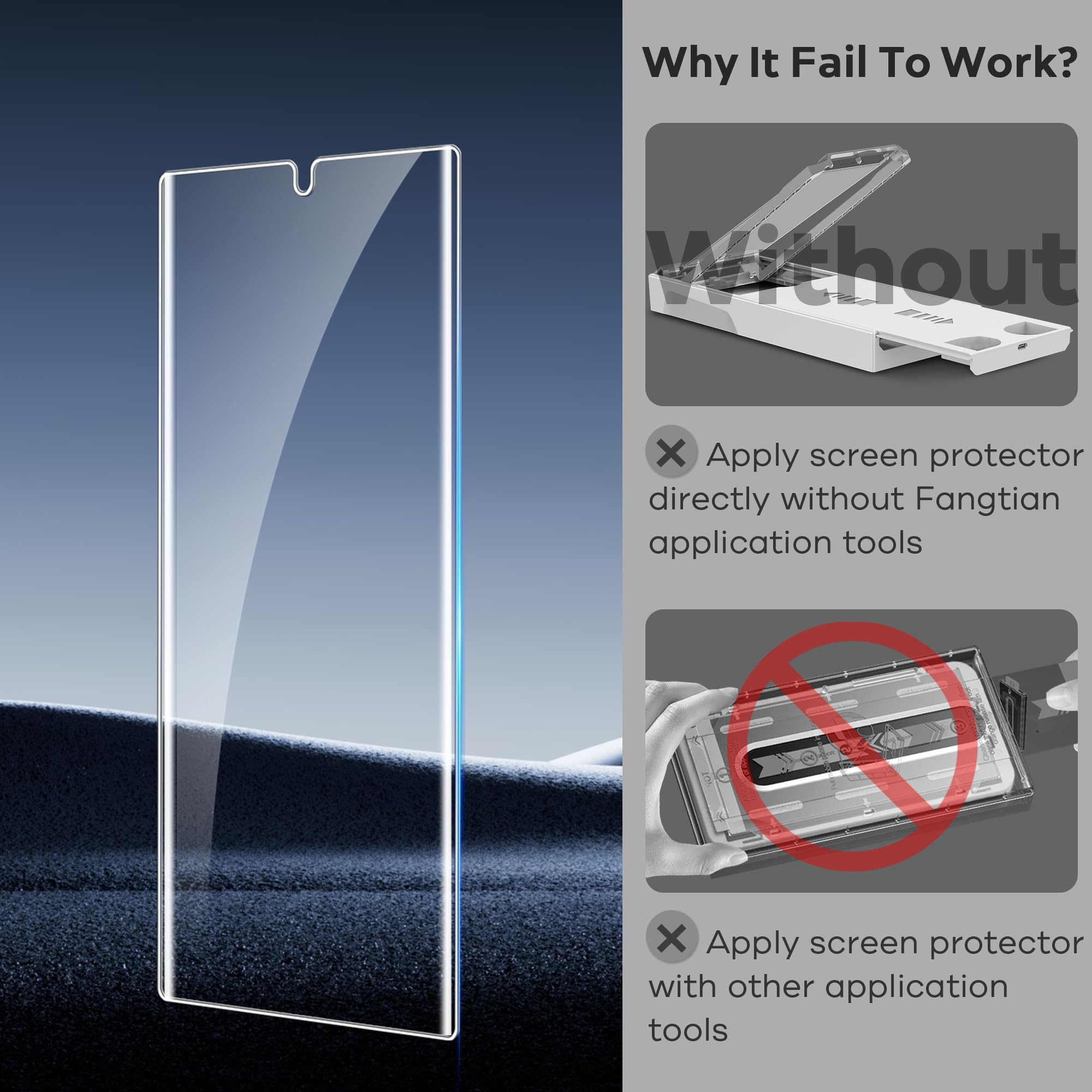 Fangtian 3 Pack Replacement Tpu Films For S23 Ultra/S22 Ultra Screen Protector [6.8 Inch]