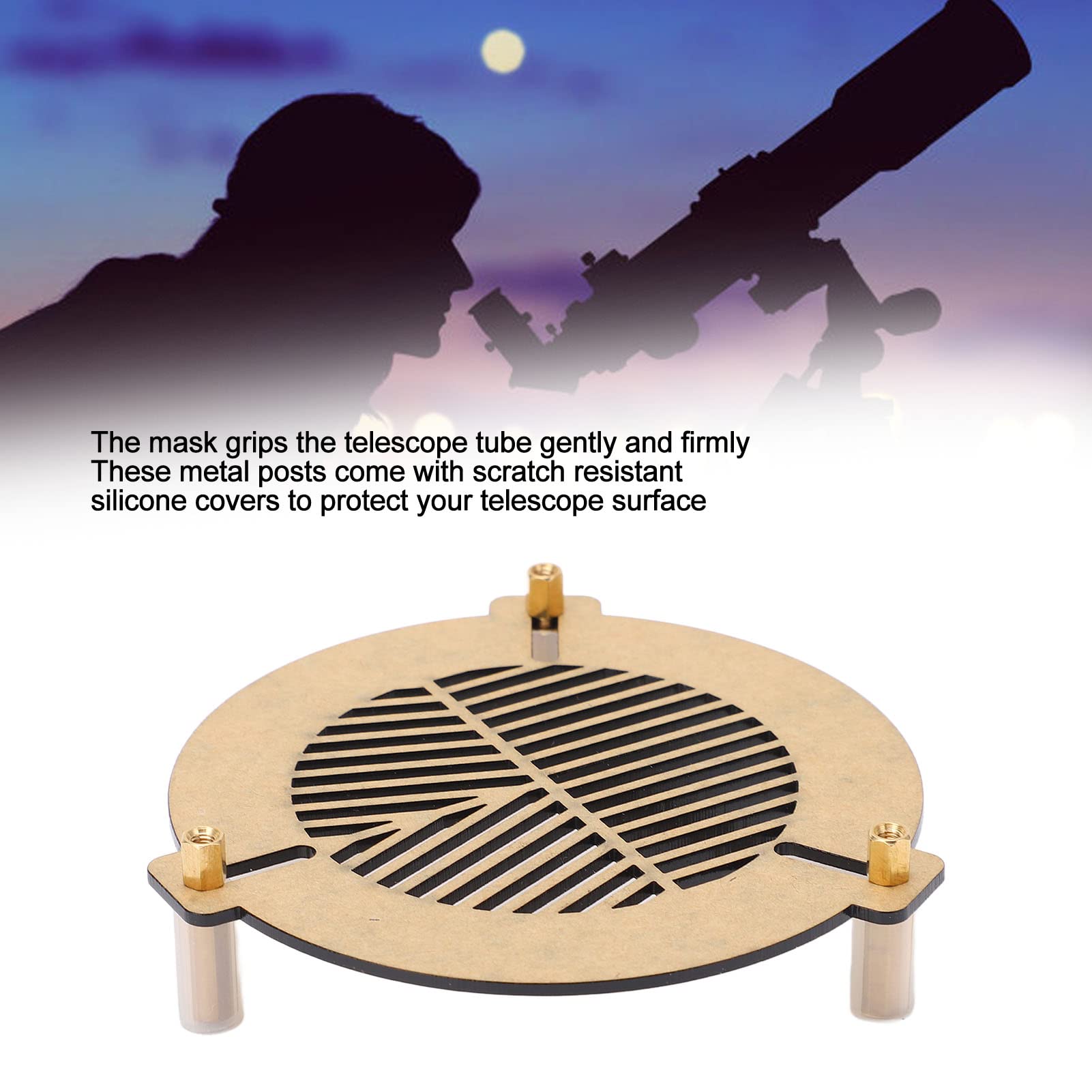 Bahtinov Focus Mask, 2Mm Focusing Mask Acrylic Telescope Focusing Mask Plate, 60 To 90Mm Caliber Fixed Diameter, Telescope Focus