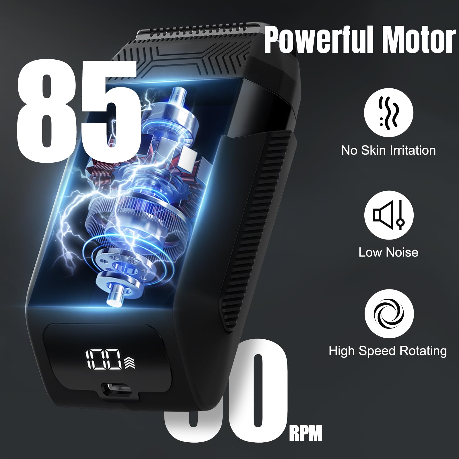 Electric Razor Foil Shavers For Men With Double Blades, Compact Electric Razor For Men Face, Portable Manscape Razor Travel Shav