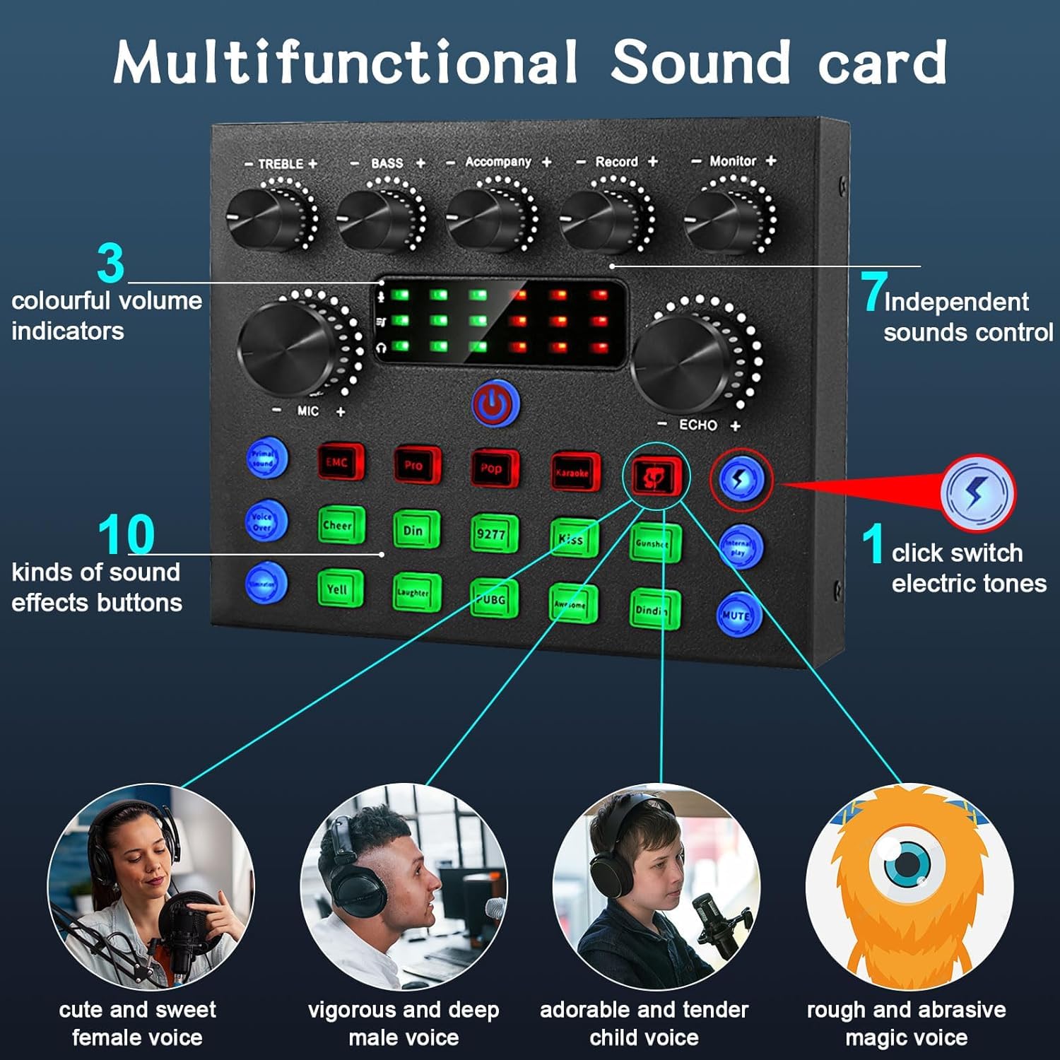 Alpowl Podcast Equipment Bundle For 2, Audio Interface With Cardioid Designer Bm800 Mic For Gamer And All In One Dj Mixer, Perfe