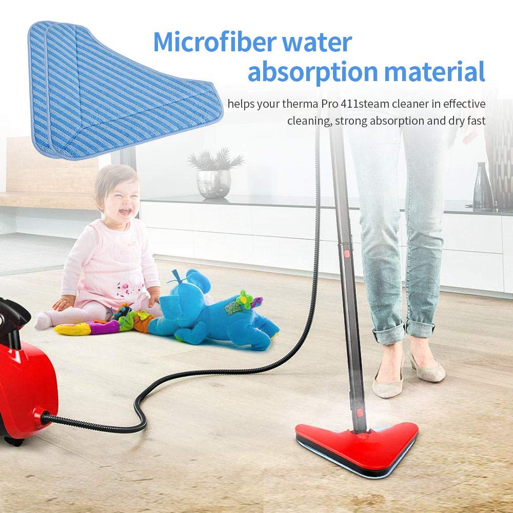 Keetidy Triangle Replacement Mop Pads For Pureclean Steam Cleaner For Pursteam Thermapro Elite 12 In 1 And Compatible With Purec