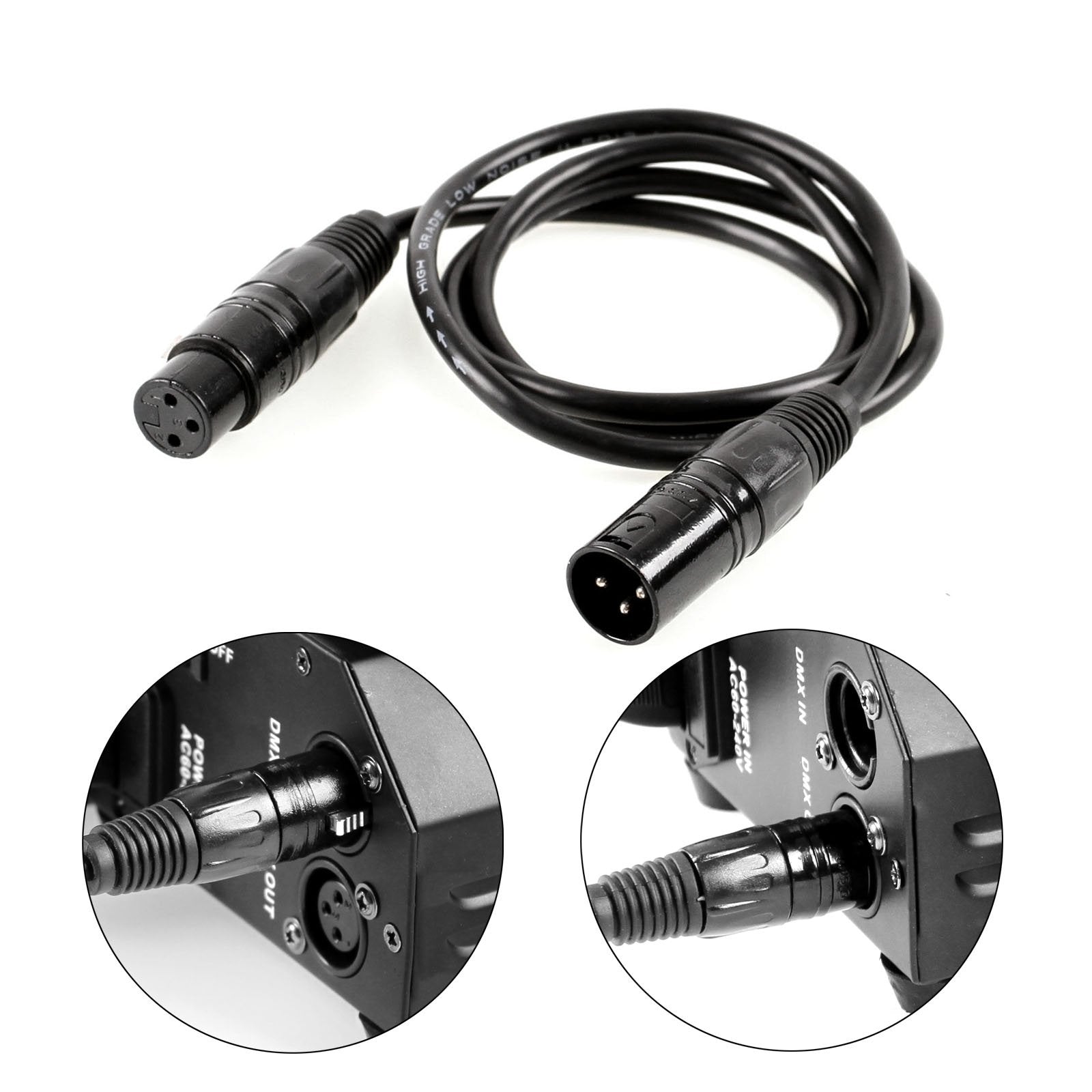 Mountain_Ark 20 Pack 6.5Ft 3-Pin Signal Xlr Connection Dmx Cable Stage Light Wire