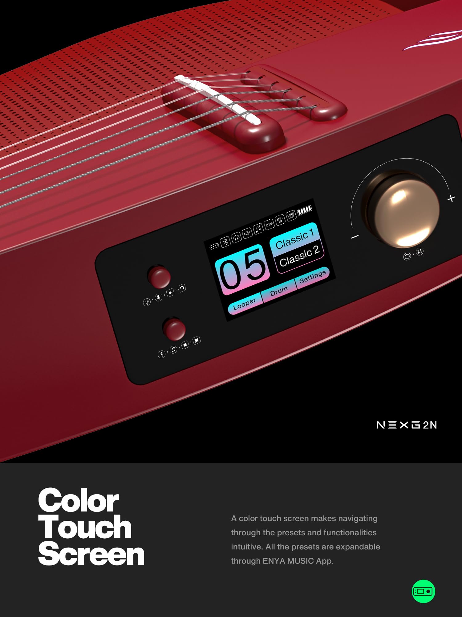 Enya Acoustic-Electric Carbon Fiber Classical Nylon String Travel Guitar Nexg 2N Smart Acustica Electric Guitarra With 50W Wirel