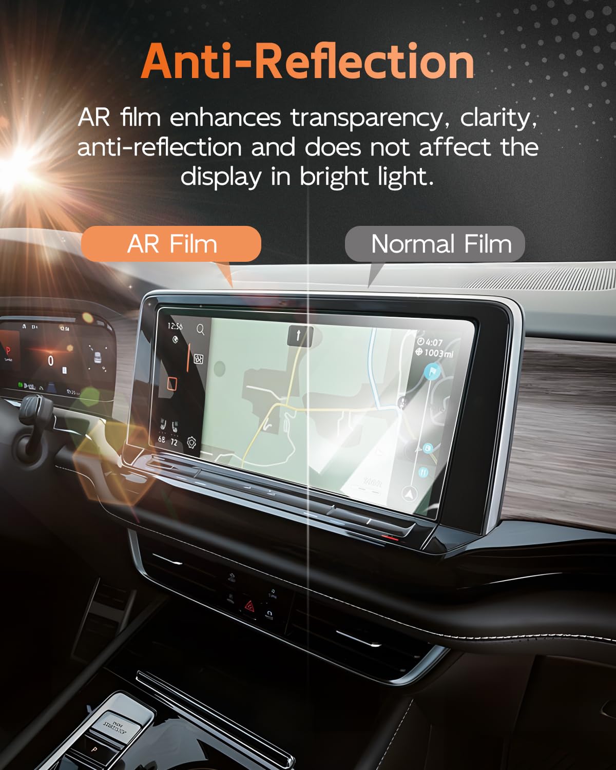 Cdefg (2Pcs 2024 Atlas Anti Reflection Screen Protector, 12 Inch, For Volkswagen Atlas 2024 Accessories, For 2024 Vw Atlas (Se, Sel, Sel R Line, Sel Premium R Line), Ultra Clear, Anti Glare, 2Pcs