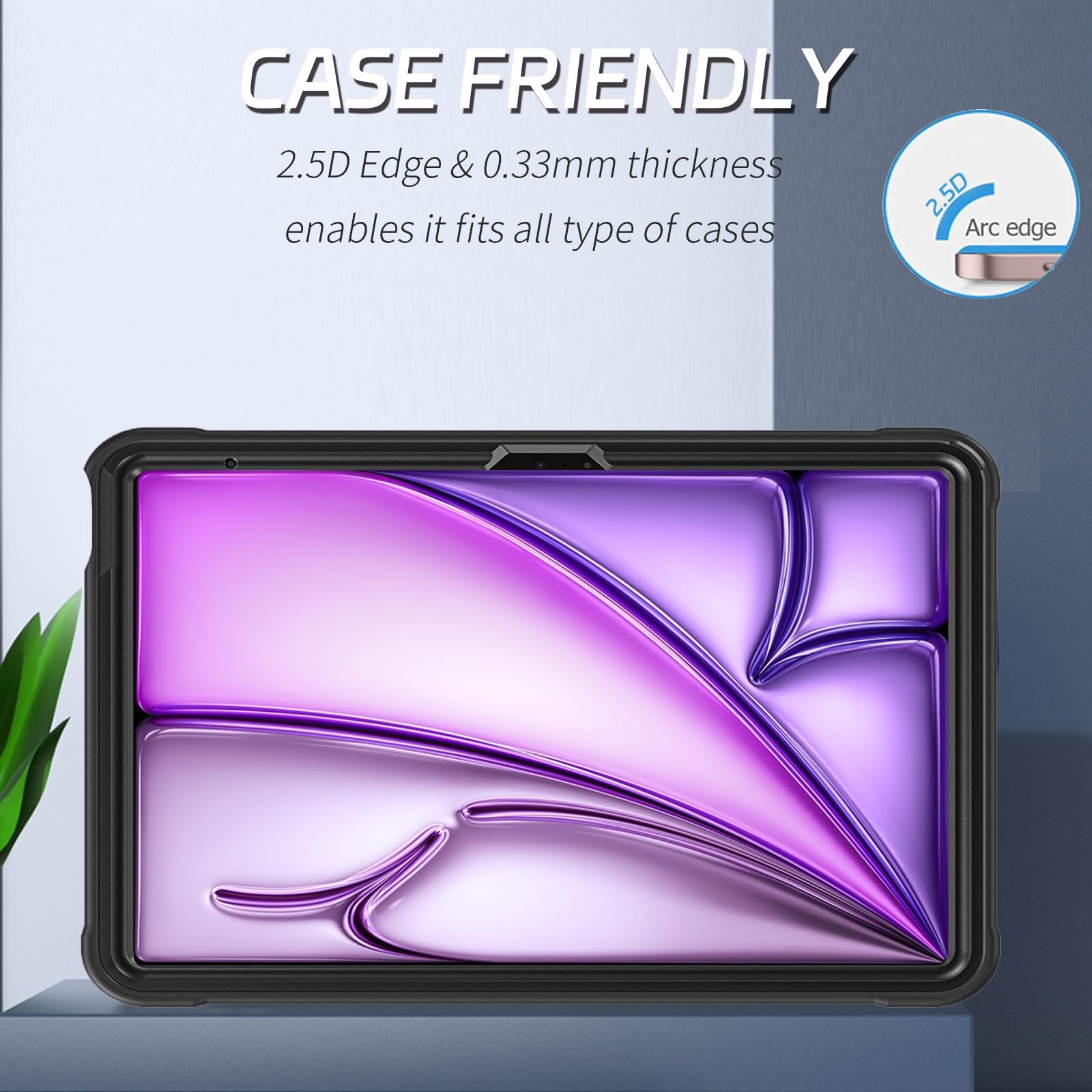 Zenrich [2Pack Tempered Glass Screen Protector For Ipad Air 11 Inch (M2 6Th Generation,2024 New Released) With [Anti Blue Light]