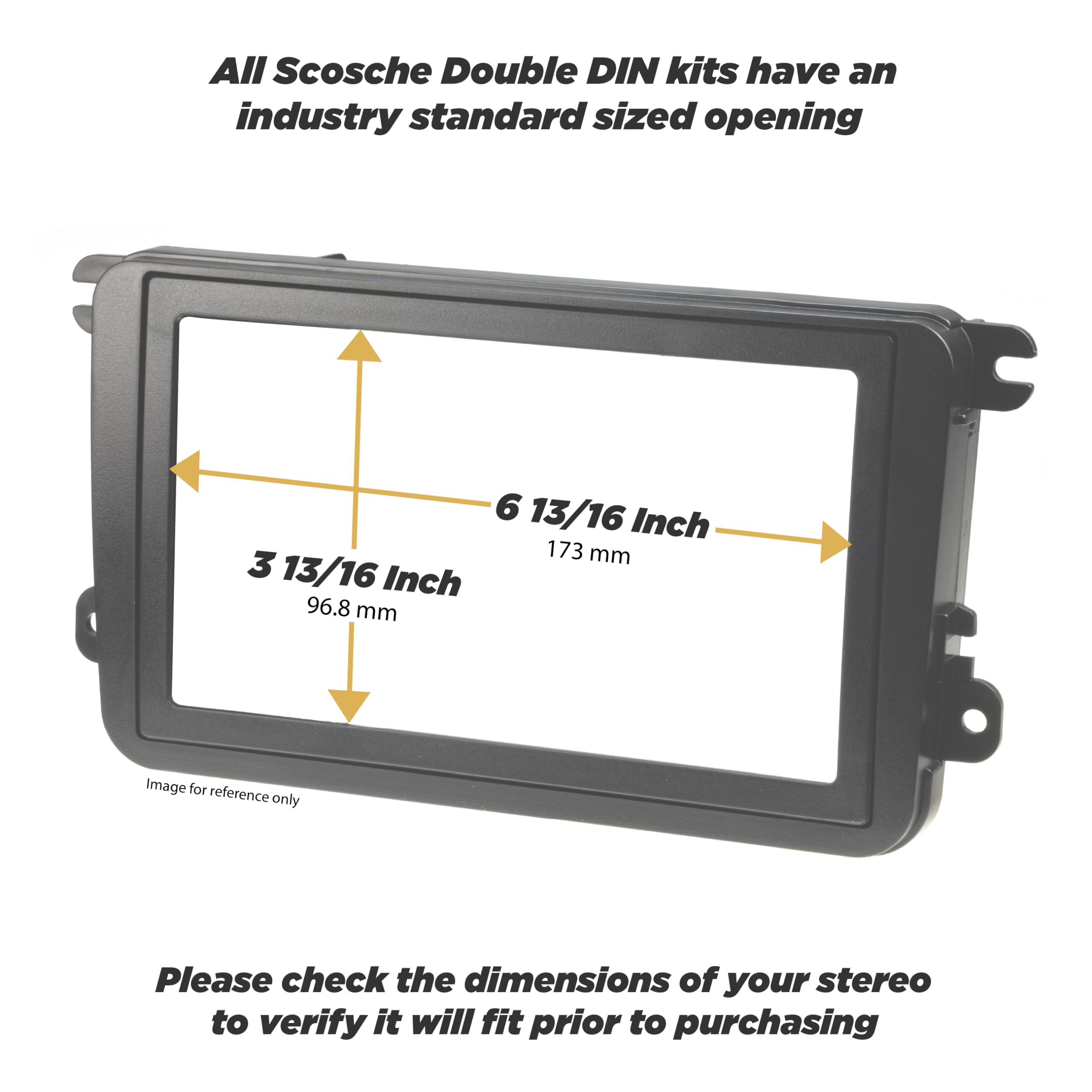 Scosche FD1426B Double DIN Radio Install Dash Kit Compatible with Select 2004 09 Ford, Lincoln and Mercury Vehicles   Aftermarket Car Stereo Installation Kit   See Fit Guide in Images for Vehicles