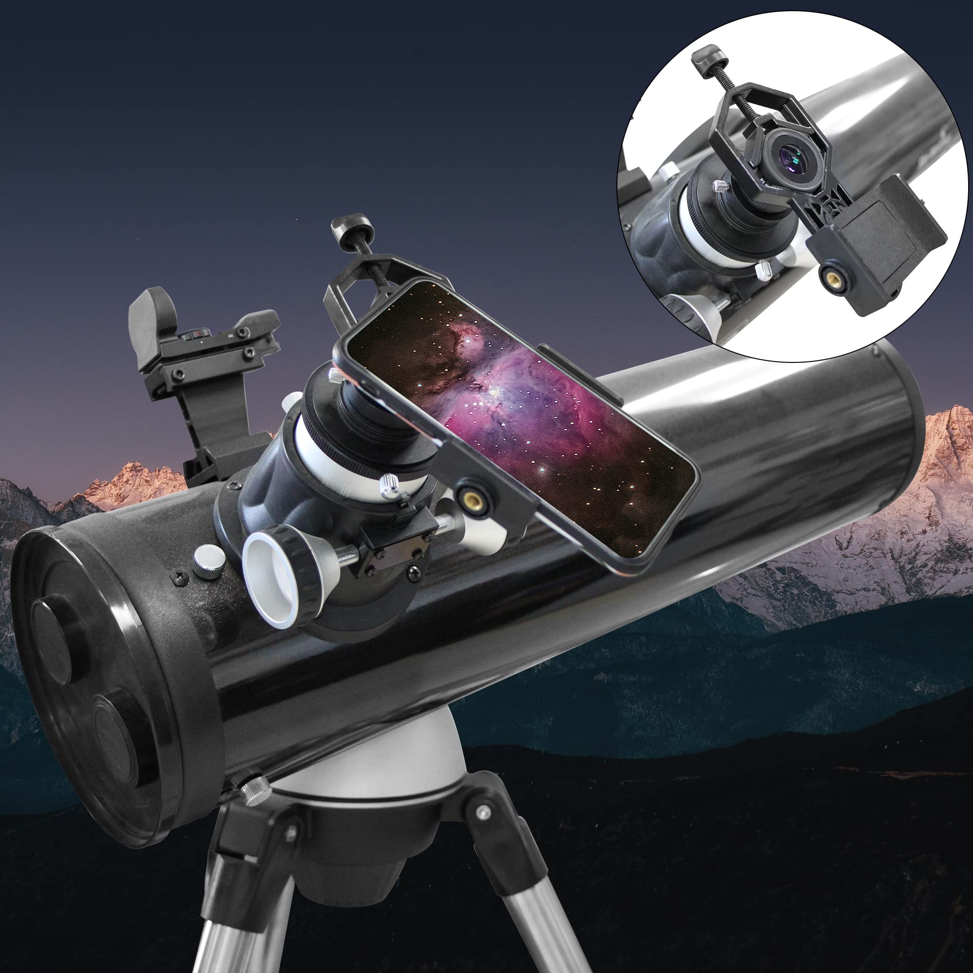 Tydeux Metal Smartphone Telescope Adapter Camera Mount, Universal Phone Mount, Work With For Telescope Spotting Scope Microscope