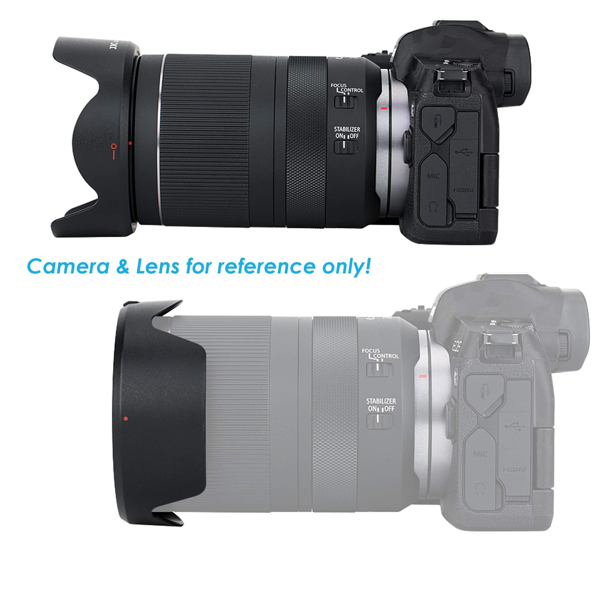 Jjc Lh 78F Dedicated Petal Tulip Bayonet Lens Hood For Canon Canon Rf 24 240Mm F/4 6.3 Is Usm Lense, Canon Rf 24 240 Hood Shade,