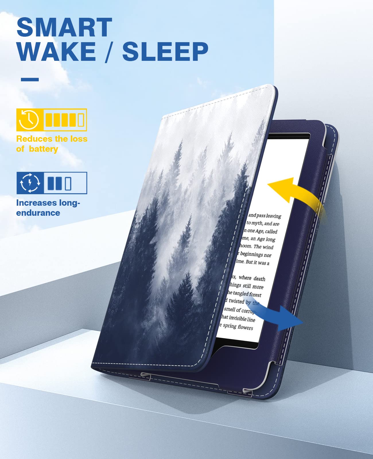 Moko Case Fits 6'' Kindle 11Th Gen, 2022 Release/Kindle 10Th Gen, 2019/Kindle 8Th Gen, 2016, [With Hand Strap] Ultra Lightweight