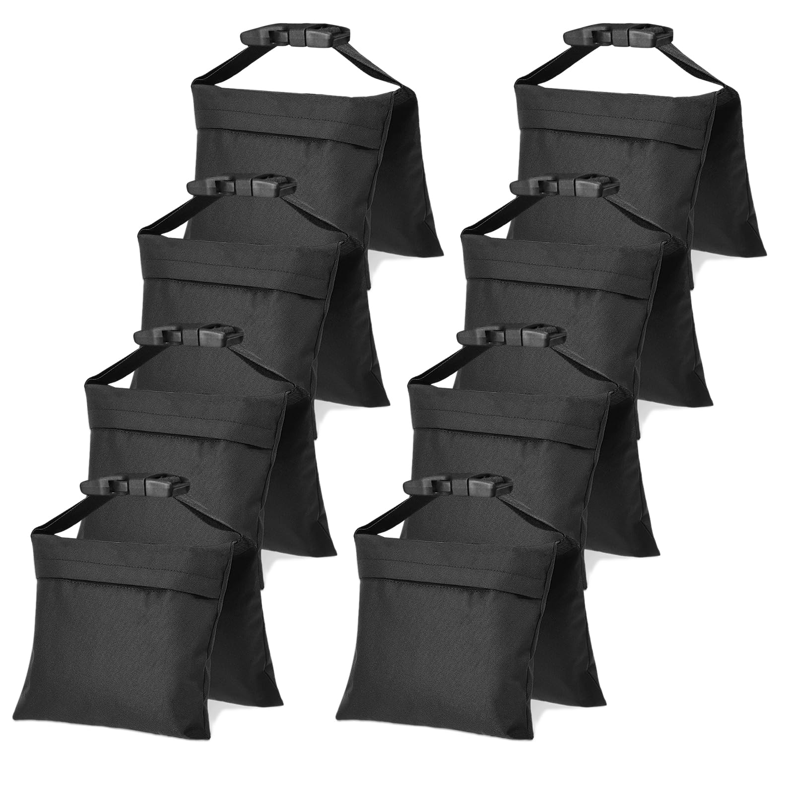Ifkdnr 8 Packs Sandbags, Heavy Duty Sand Bags With 16 Pe Bags, Sand Bags With Buckle Straps For Support Light Stand, C Stand, Li