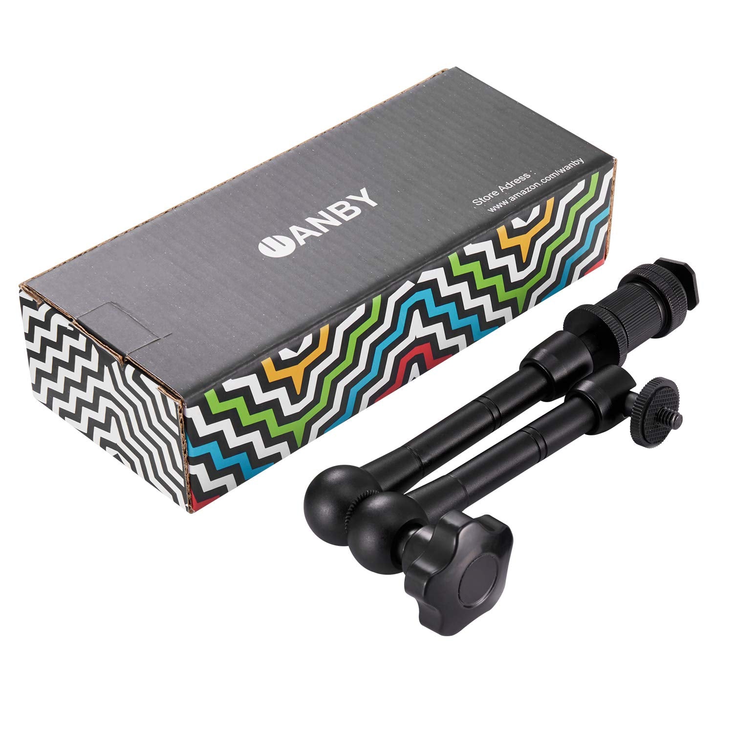 Wanby 11 Inch Articulating Friction Magic Arm Adjustable W/Hot Shoe Mount 1/4'' Tripod Screw For Camera Rig, Lcd Monitor, Led Fl