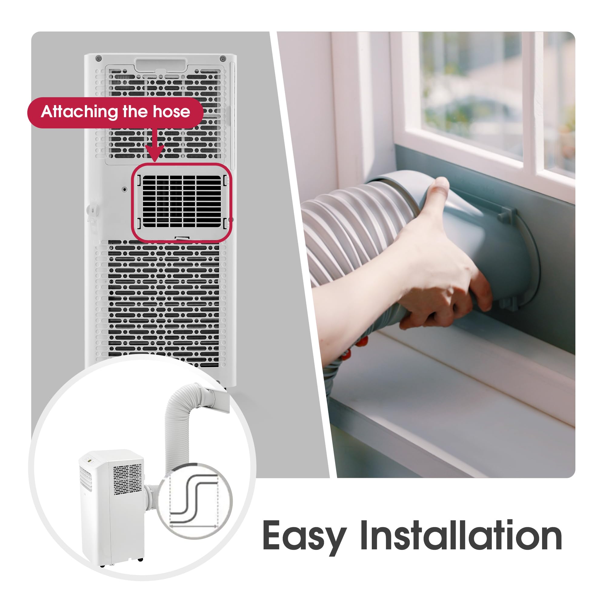 Lg Lp0624Wfr Portable Air Conditioner W/Remote, Cools 250 Sq.Ft, Quiet Operation, 115V, 6,000 Btu (9700 Ashrae), White